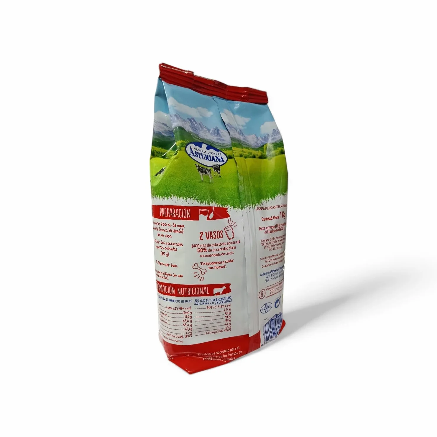 Central Lechera Asturiana Leche en Polvo Entera 1 kg Pack 2 Unidades