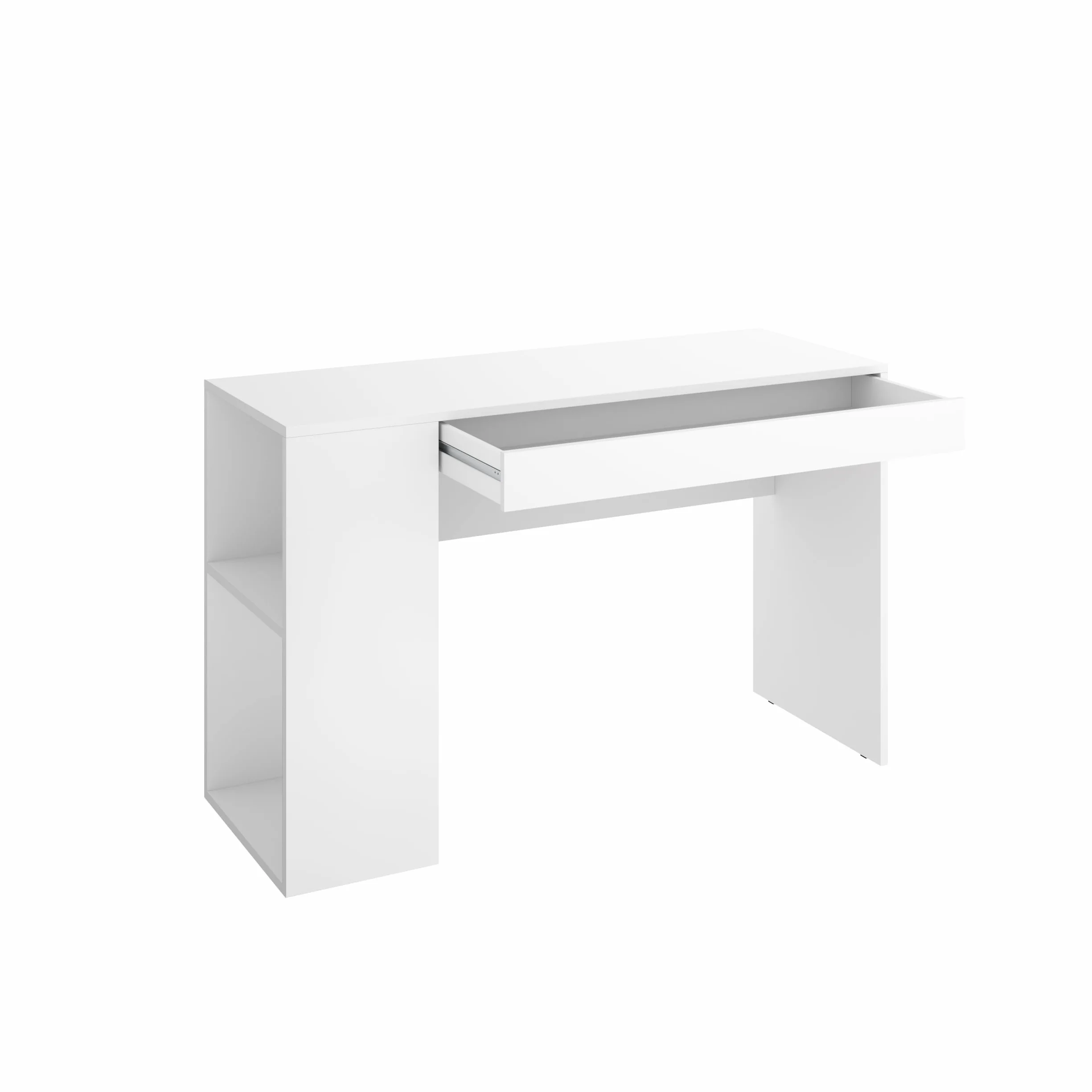 DEKIT GRUPO RIMOBEL BITO PACK - Conjunto de cabezal con mesita de dos cajones y mesa escritorio - BLANCO