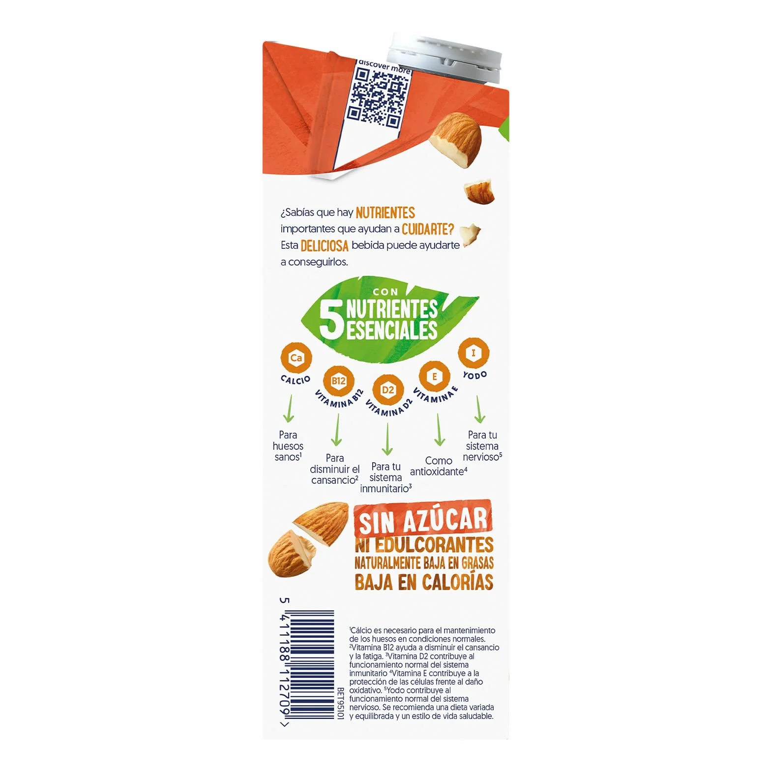Alpro Bebida Vegetal de Almendras sin Azúcar Pack 6 x 1L