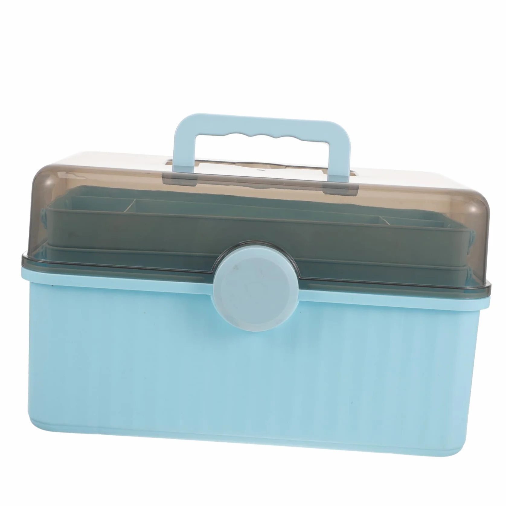 Botiquín de Primeros Auxilios de Plástico Azul, Diseño Multicapa | Gran Capacidad, Uso en Hogar y Oficina, Estructura Robusta, Caja Médica Portátil para Guardar Medicamentos Estilo Aleatorio