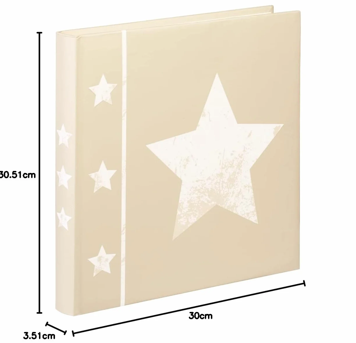 Hama | Álbum de Fotos para pegar y escribir (Álbum de fotografía de 10x15cm, tamaño 30x30 cm, 60 hojas, papel cristal protector, máximo 240 fotos, scrapbooking) Color Beige