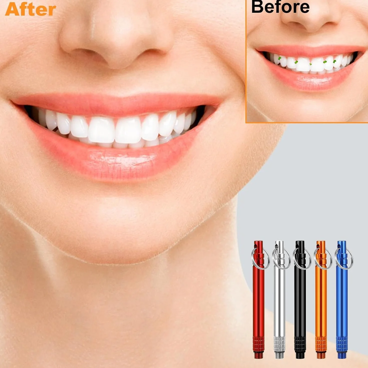Palillos De Dientes Metal Reutilizables 5 Piezas Portátil Protector para Picnics Acampadas