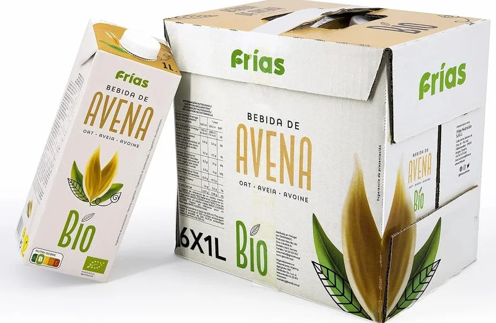 Bebida Vegetal de Avena Bio Rica en Proteínas Pack 6x1L Sin Lactosa Sin Azúcares Añadidos Vegana Bajo en Grasas Saturadas España