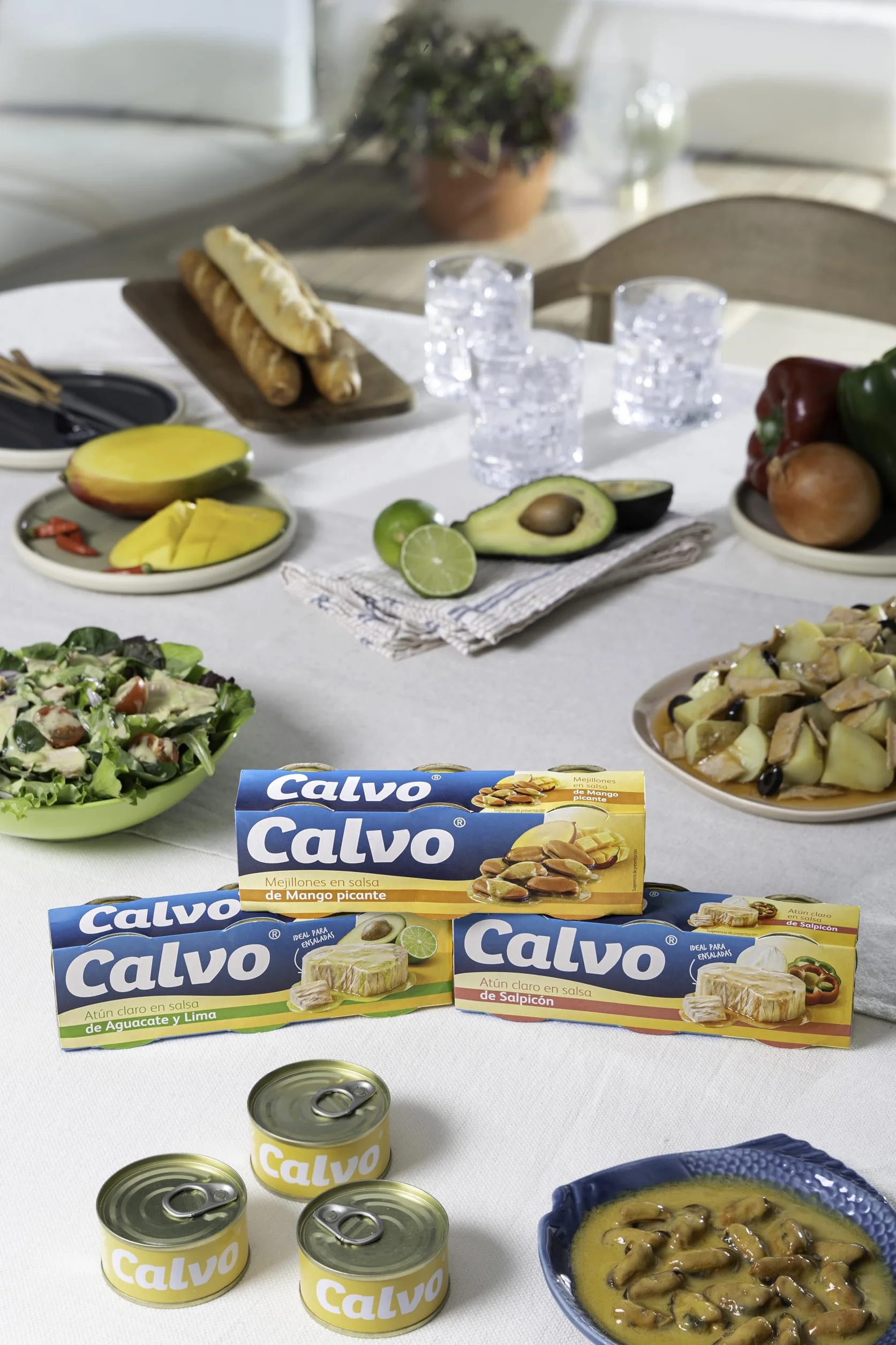 Calvo Atún claro en salsa de Aguacate y Lima Pack 3 x 70g