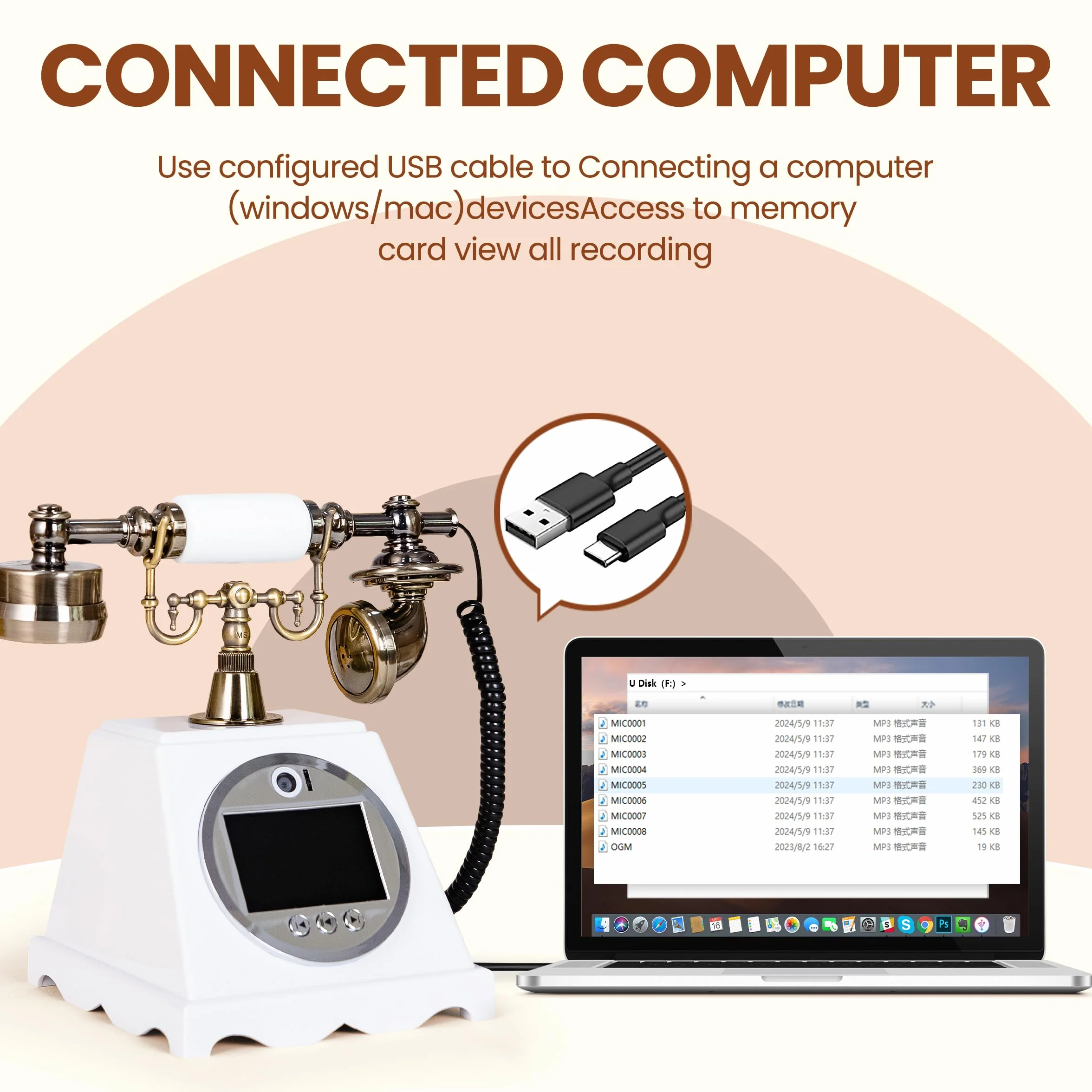 Teléfono Libro de Invitados de Video y Audio HD 1080P para Bodas, Despedida de Soltera, Cumpleaños