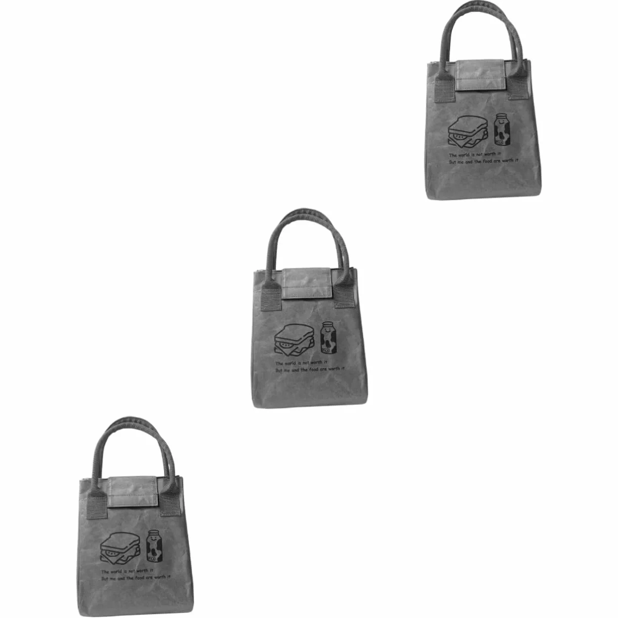 MAGICLULU 3piezas Bolsa De Almuerzo De Kraft Aislante Portátil y Resistente Para Picnic y Comidas Térmicas Para Adultos