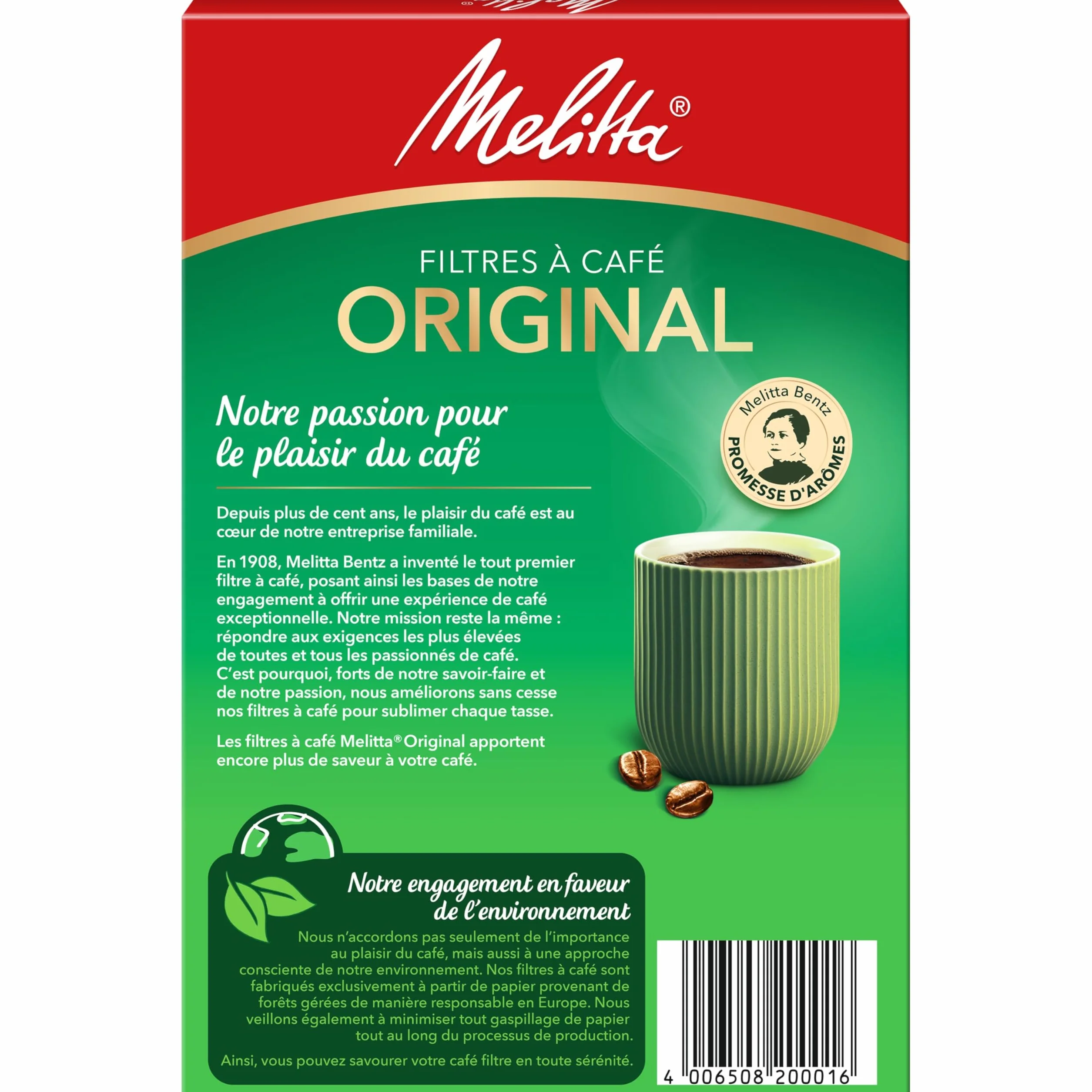 Melitta M30400 Filtros de café Tamaño 1x4 Blanco