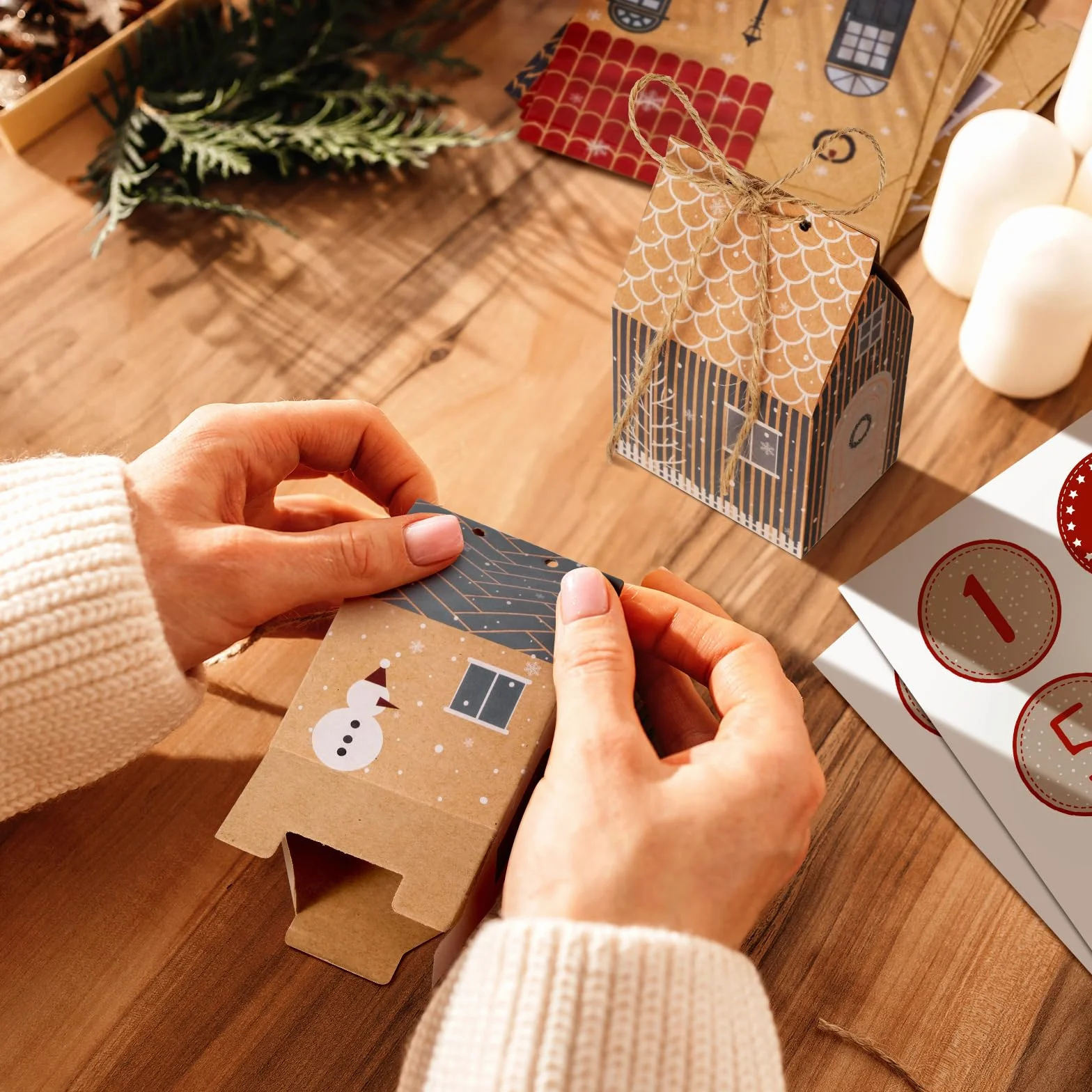 I LOVE MOM Calendario de Adviento para rellenar 24 cajas regalo navideñas DIY