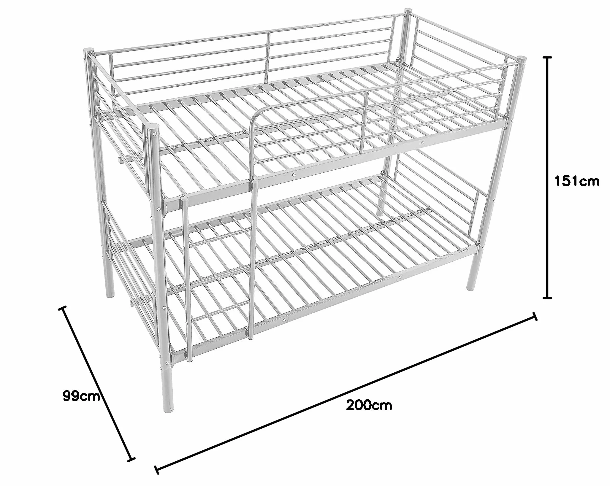 Literas Juveniles 90x190 Estructura Metal Escalera Doble Modelo Alberto