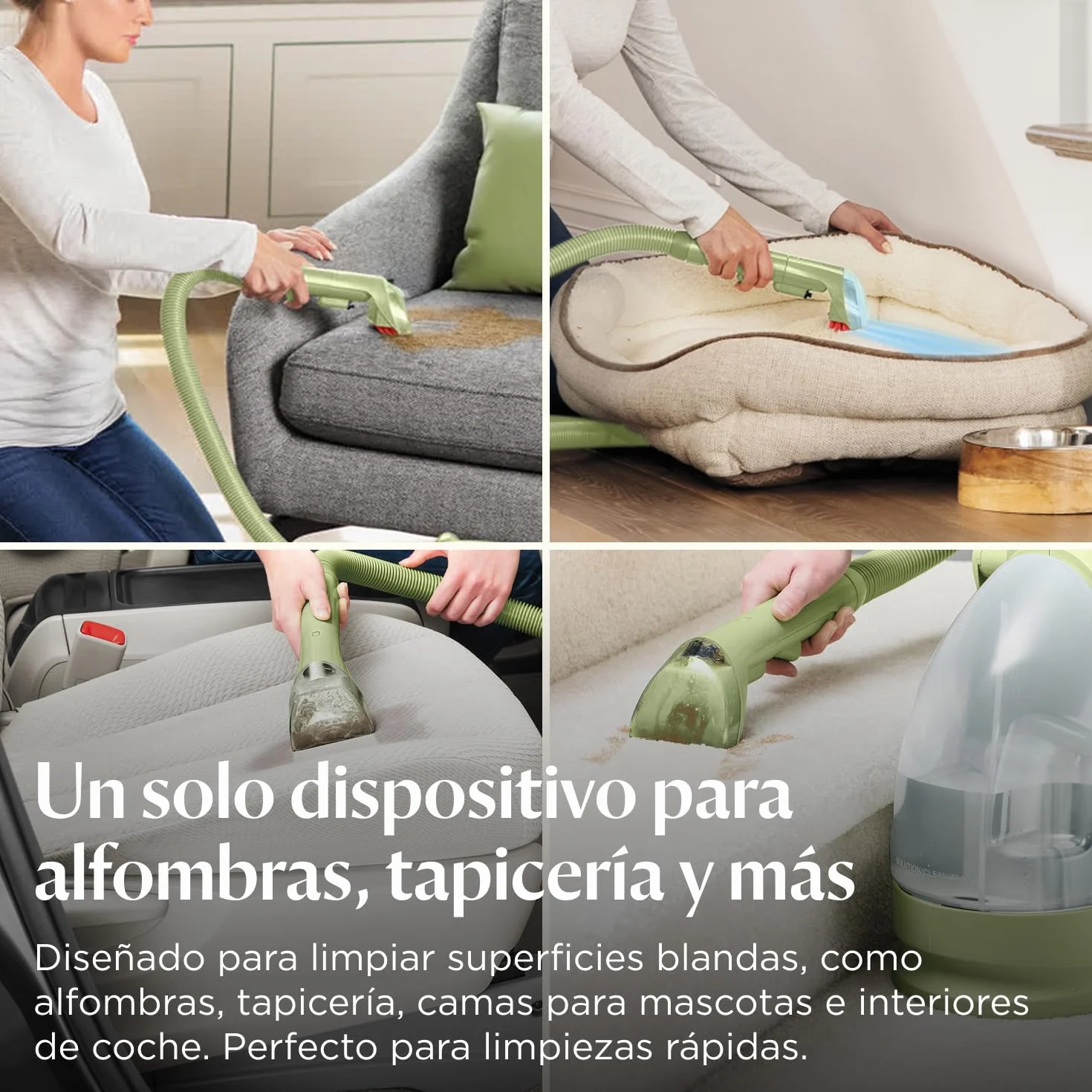 BISSELL Little Green 4098N Aspiradora de Agua Tapicería 340W Lava Manchas Alfombras Auto