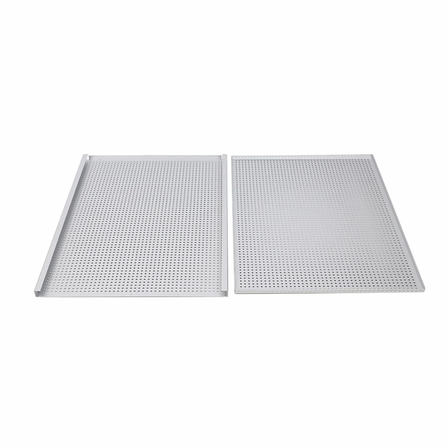 Juego de 2 bandejas de horno de aleación de aluminio antiadherente para hojaldre y milla de fuego perforada