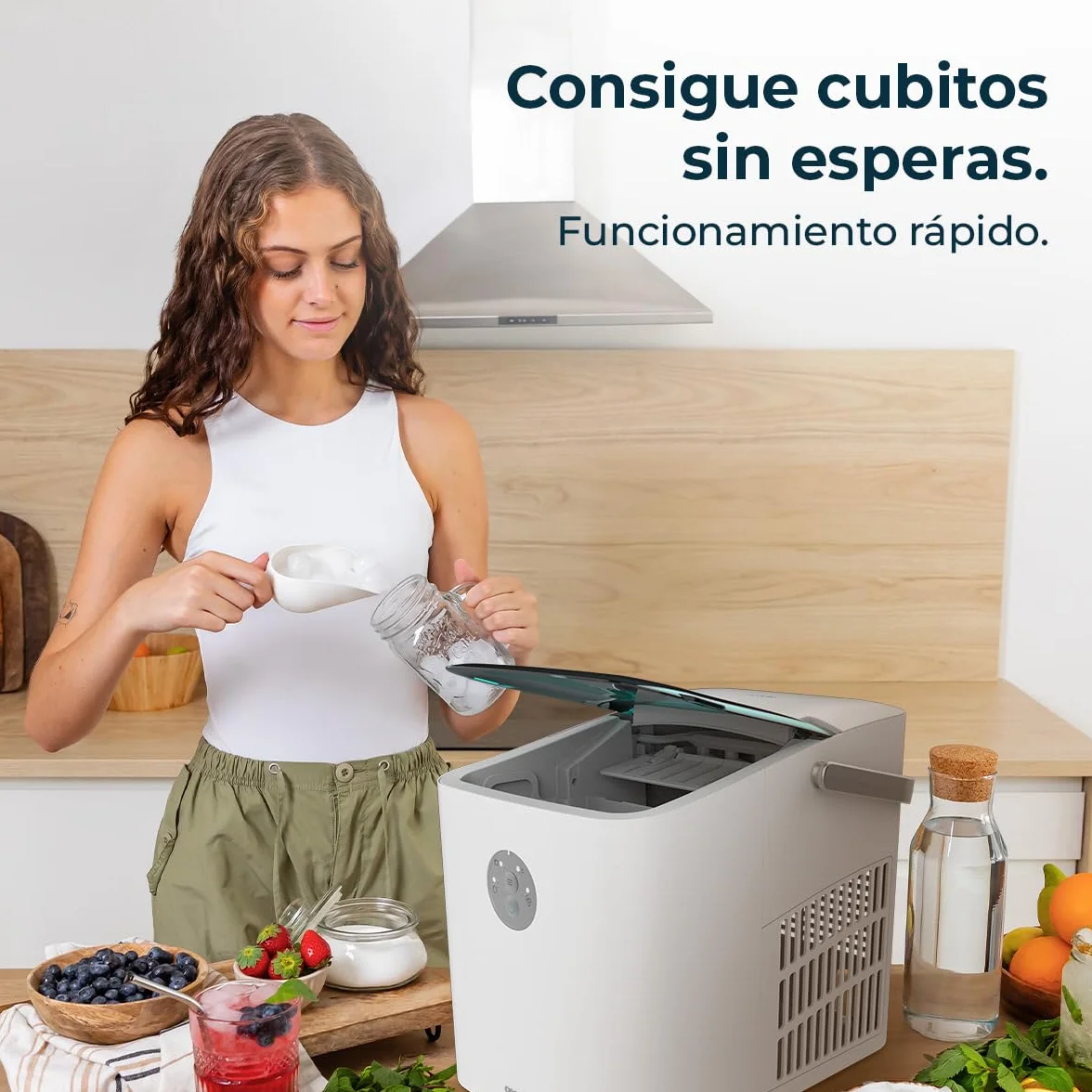 Cecotec Ice Maker Chillin' Ice 1200 Go 120W 12kg 6-8 min Cubitos Pequeños Autolimpieza