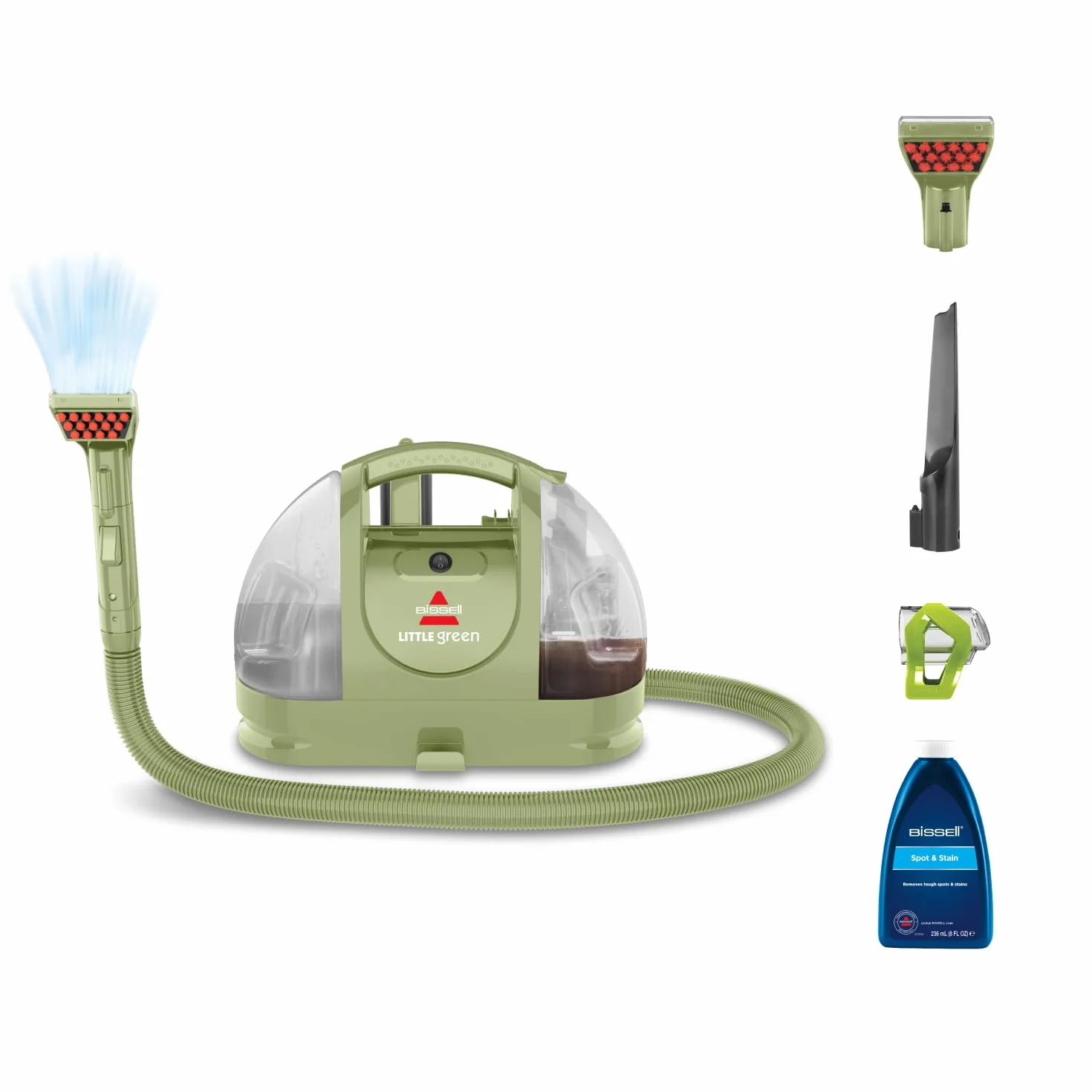 BISSELL Little Green 4098N Aspiradora de Agua Tapicería 340W Lava Manchas Alfombras Auto