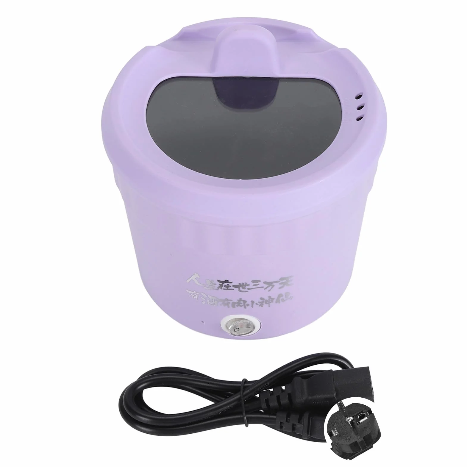 Mini Olla Eléctrica 450W 1,2L Antiadherente Ramen Fideos Púrpura 220V UE
