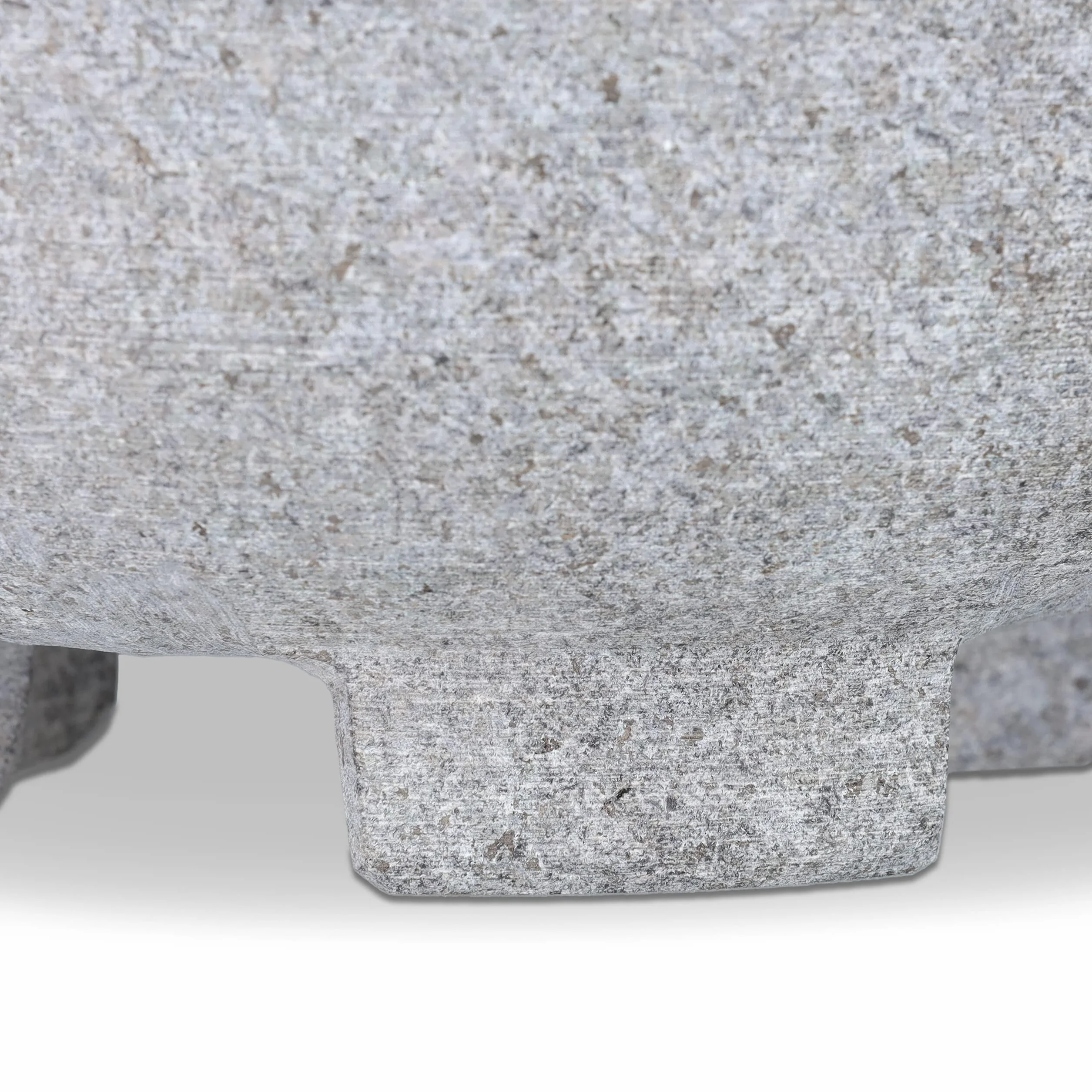 Relaxdays Mortero Granito con Mano, 9 x 20 cm, Resistente, Duradero, Moledor Piedra sin Pulir, Especias y Hierbas, Gris