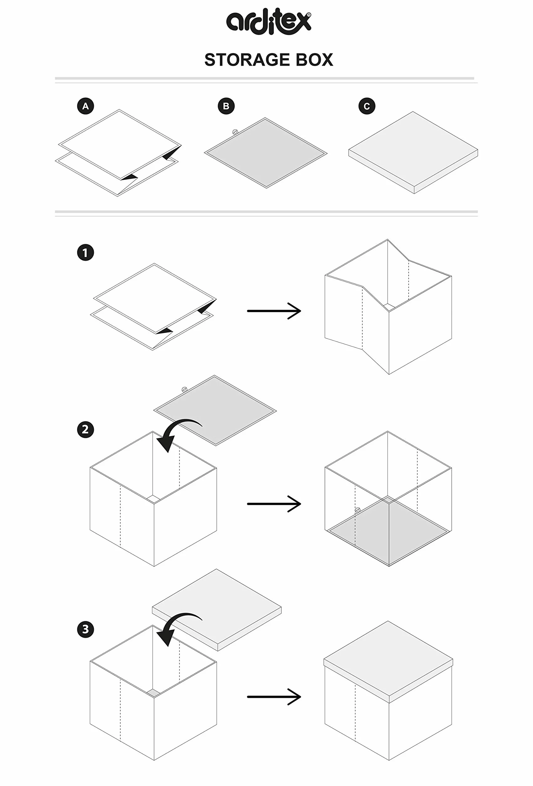 ARDITEX Caja con Tapa Superman Cubo de Tela Guardatodo 30x30x30 cm Asiento Infantil