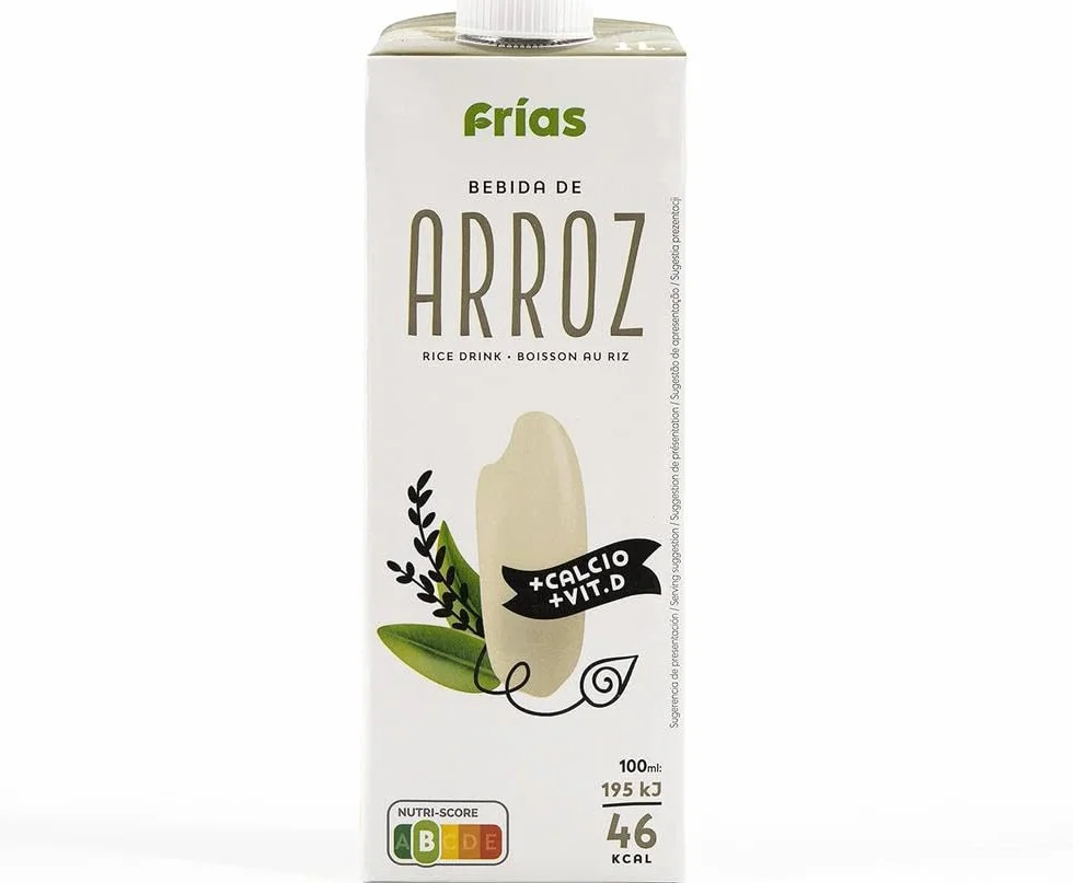 Frías Bebida Vegetal de Arroz Pack 6x1L Rica en Calcio y Vitamina D Sin Gluten Sin Lactosa Sin Azúcares Añadidos