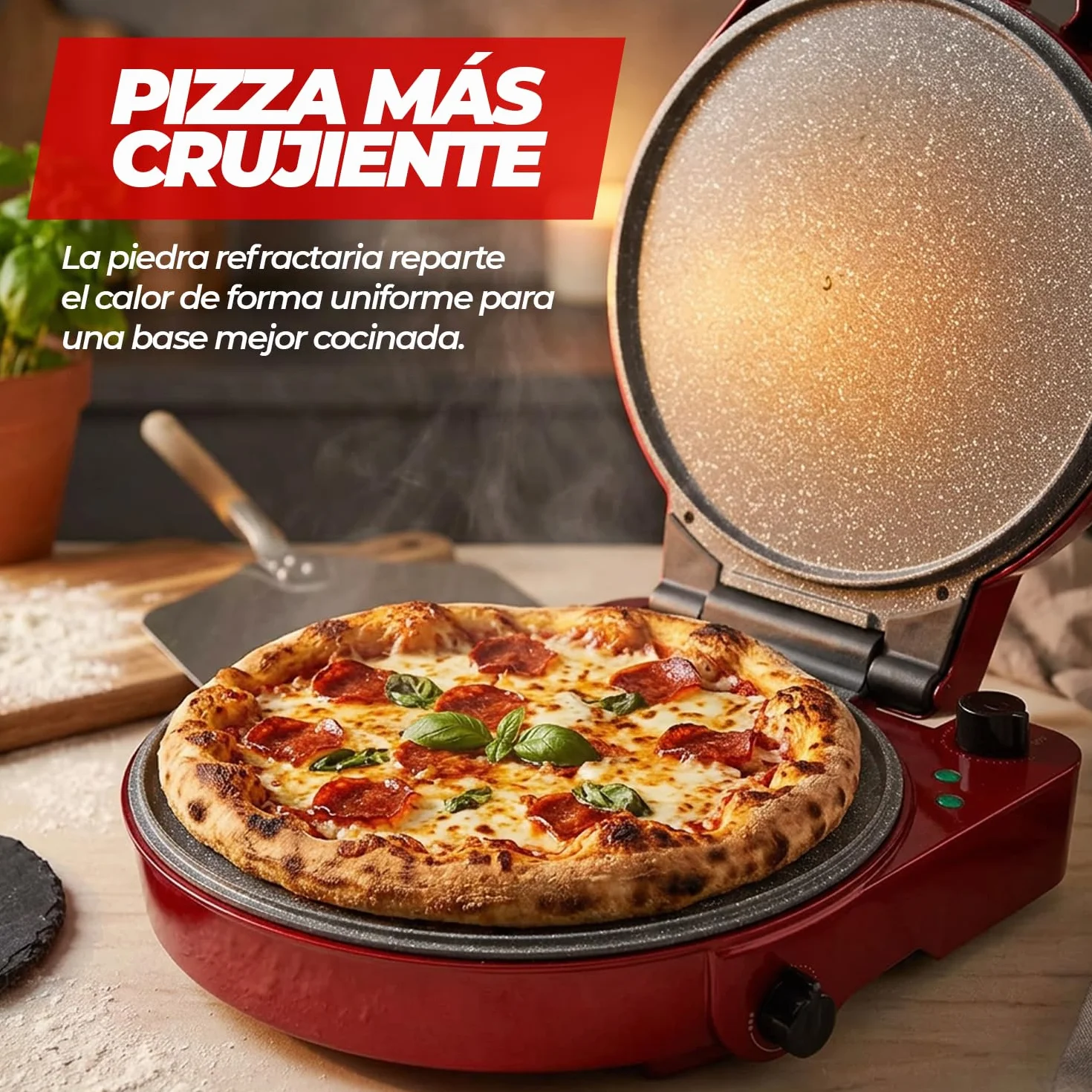 SOGO Horno Eléctrico 2en1 para Pizza y Barbacoa 30cm 1800W Horno Grill 180º