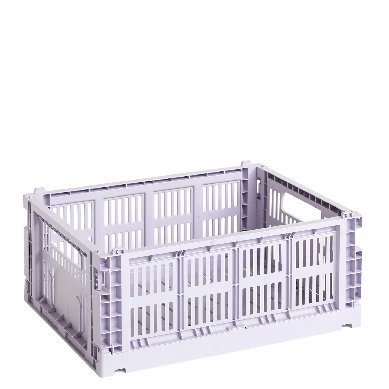 Hay Colour Crate 541459 - Caja de transporte (tamaño M, polipropileno reciclado, 34,5 x 26,5 x 14 cm), color morado
