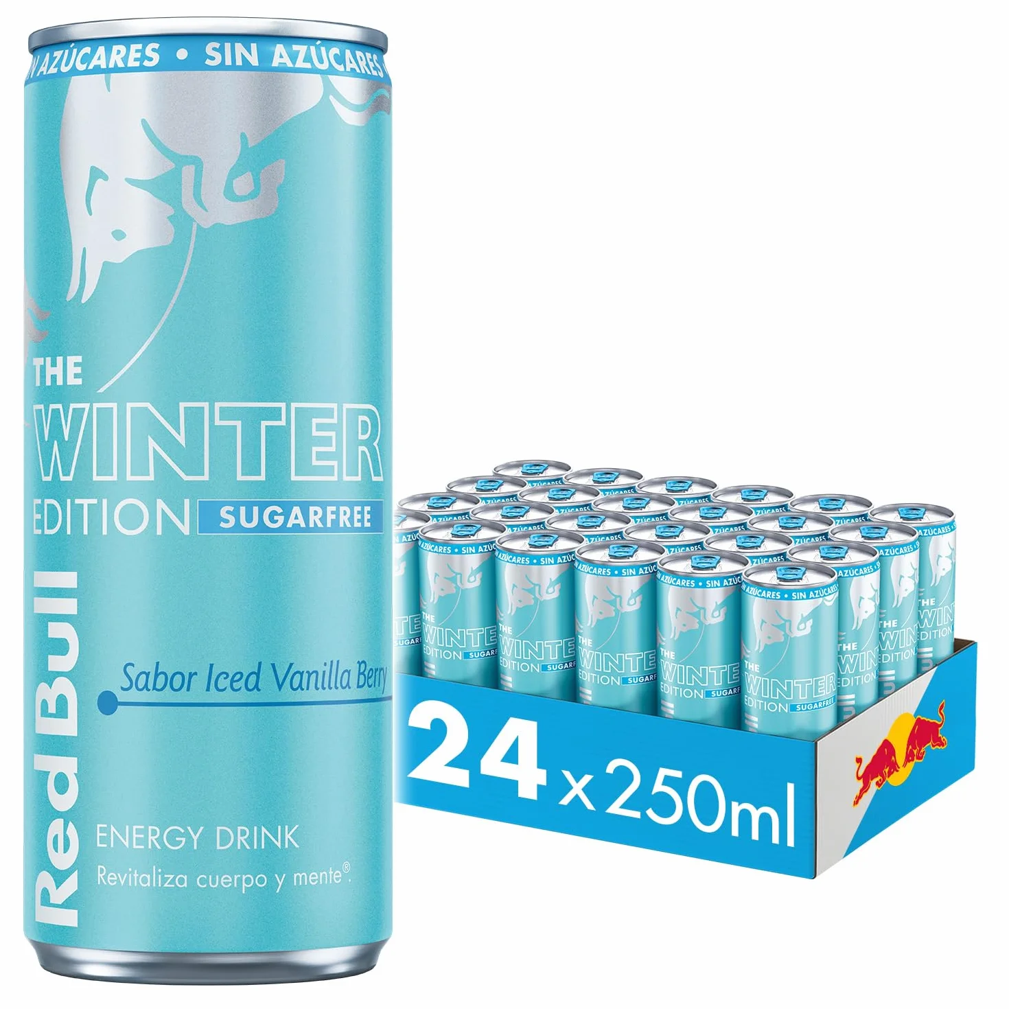 Red Bull Bebida Energética Sin Azúcar Vainilla Helada y Bayas 24 x 250 ml