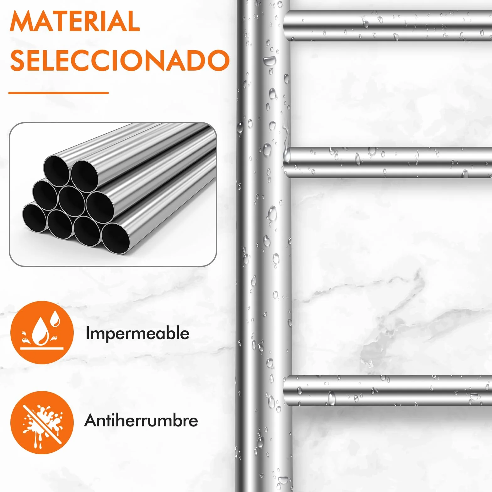 COSTWAY Toallero Eléctrico, Calentador de Toallas Montado en la Pared con Temporizador de 1-8H y Pantalla LCD, Calentador de Toallas de Baño de Acero Inoxidable, Plateado (120W, con 10 Barras)