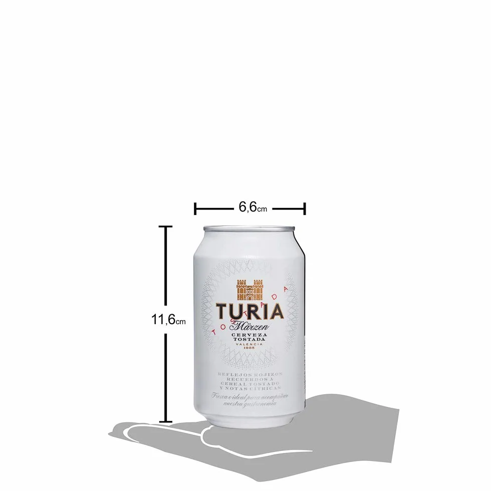 Turia Märzen Cerveza Tostada Pack 12 Latas x 33 cl