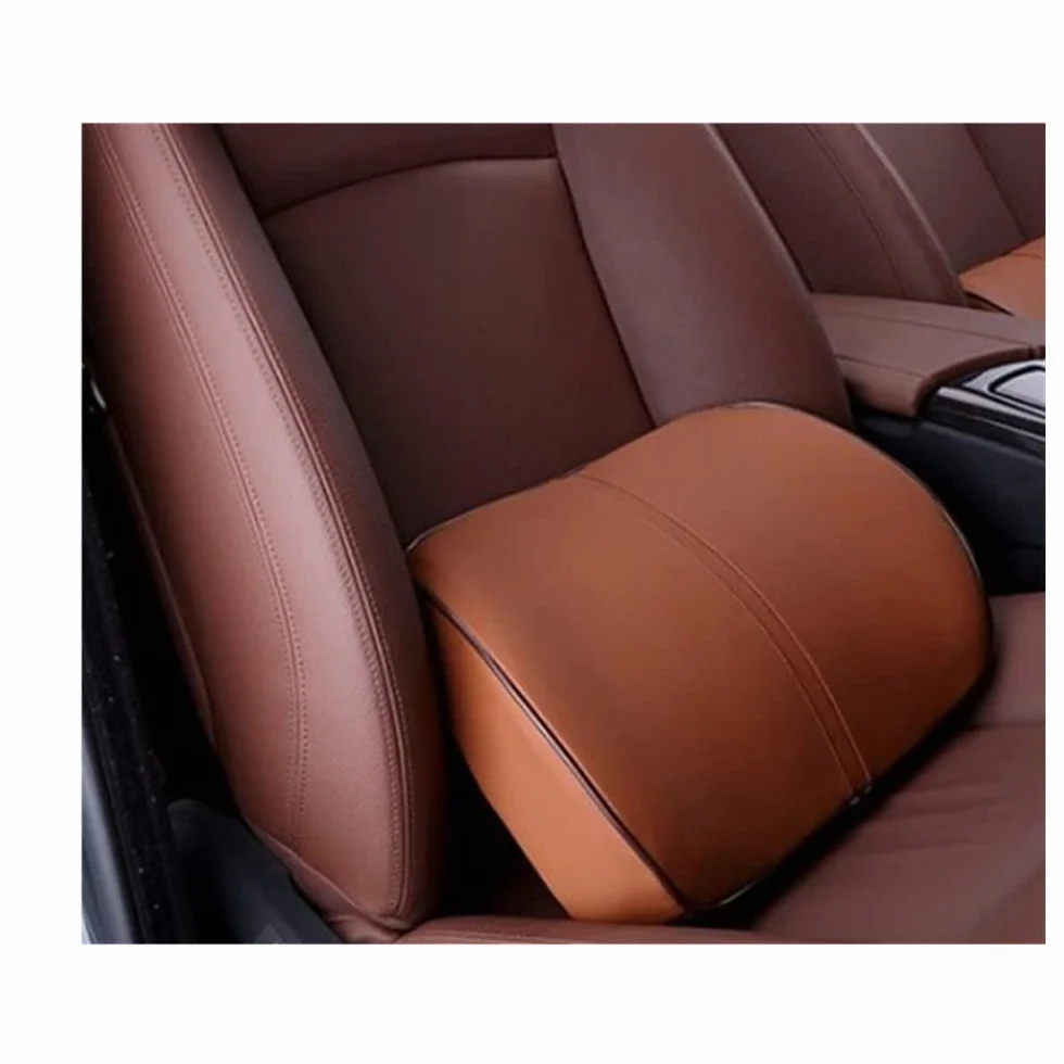 Cómoda almohada lumbar con diseño ergonómico y espuma viscoelástica, soporte de espalda para aliviar el dolor de espalda, adecuada para sillas de oficina, sillas reclinables, etc. (caqui)