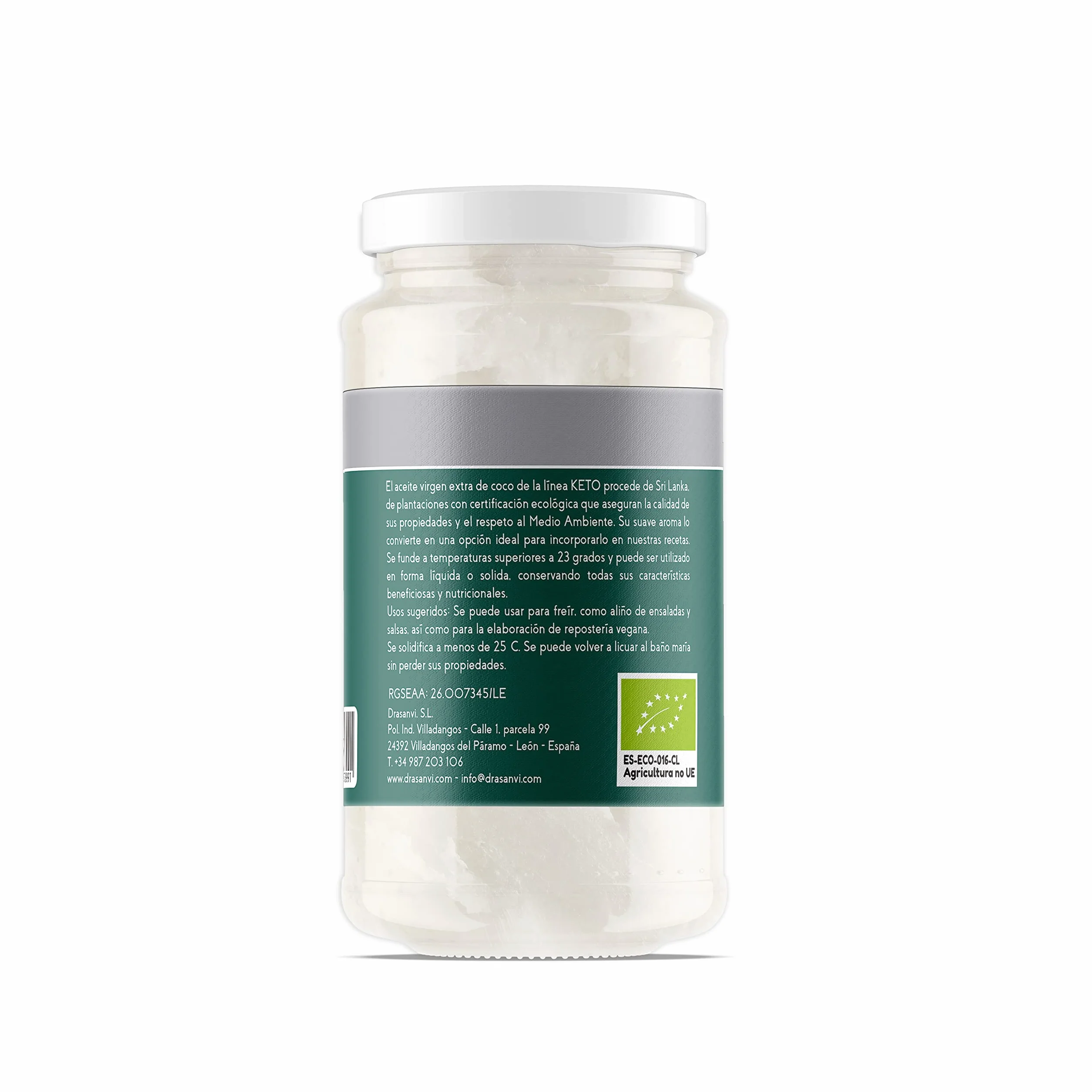 DRASANVI ACEITE DE COCO VIRGEN EXTRA KETO BIO 500ml