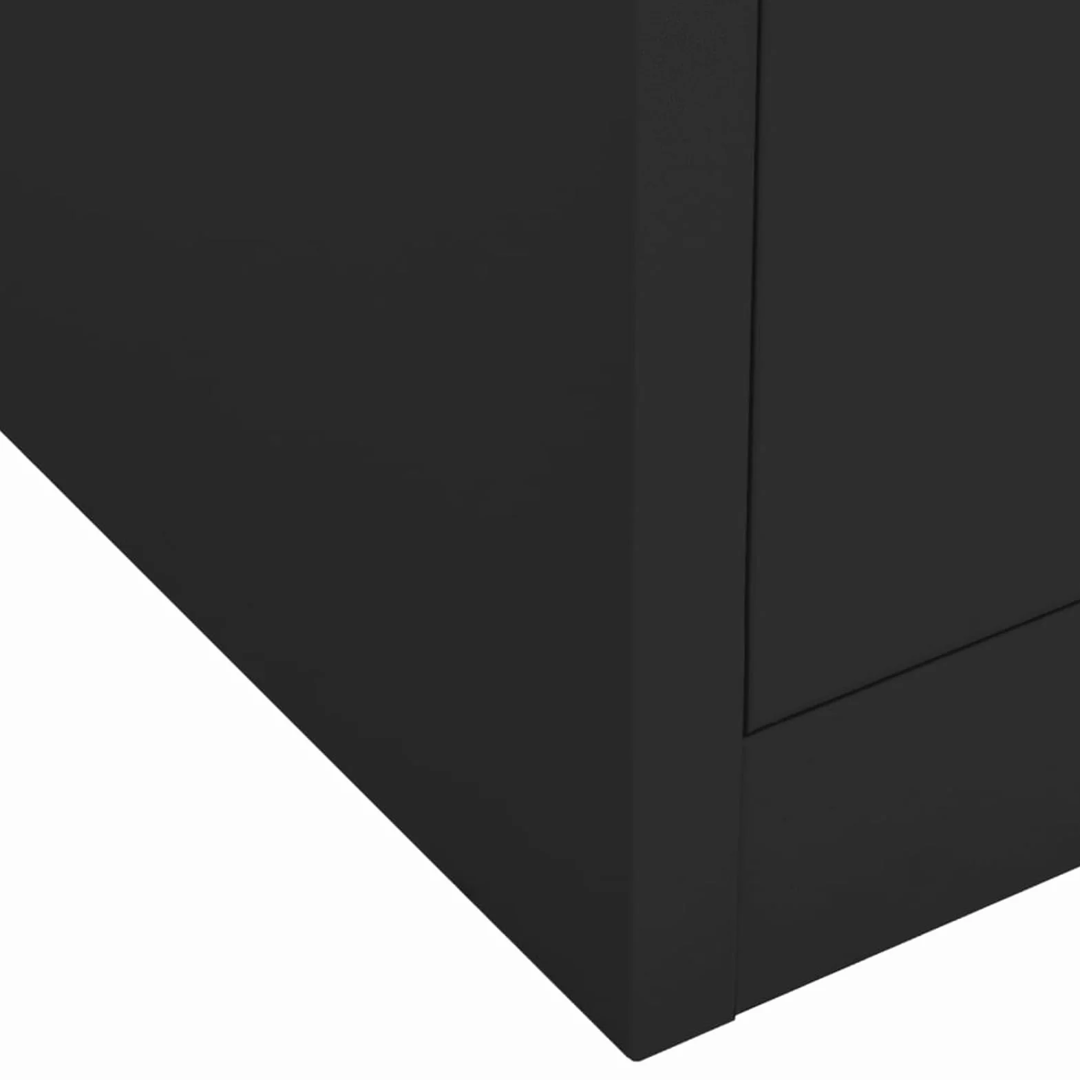 Homgoday Archivador de acero antracita 90 x 40 x 102 cm con taquilla y 3 cajones – Oficina orden Model336408
