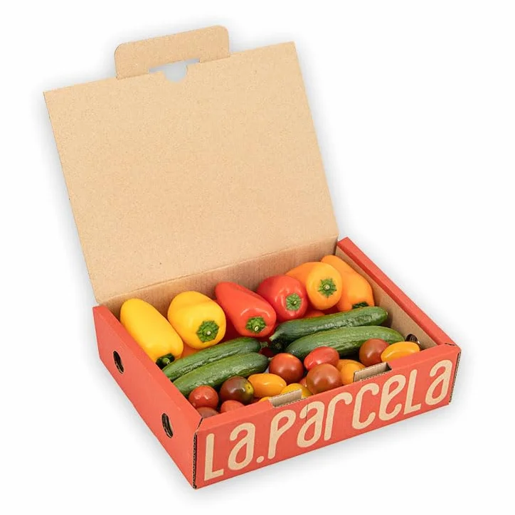 Caja Fiesta 900 g La Parcela Mezcla Cherrys Pepino Cocktail Minipimientos Tribelly Origen España Andalucía Fruta Verdura Fresca Cooperativa Granada La Palma