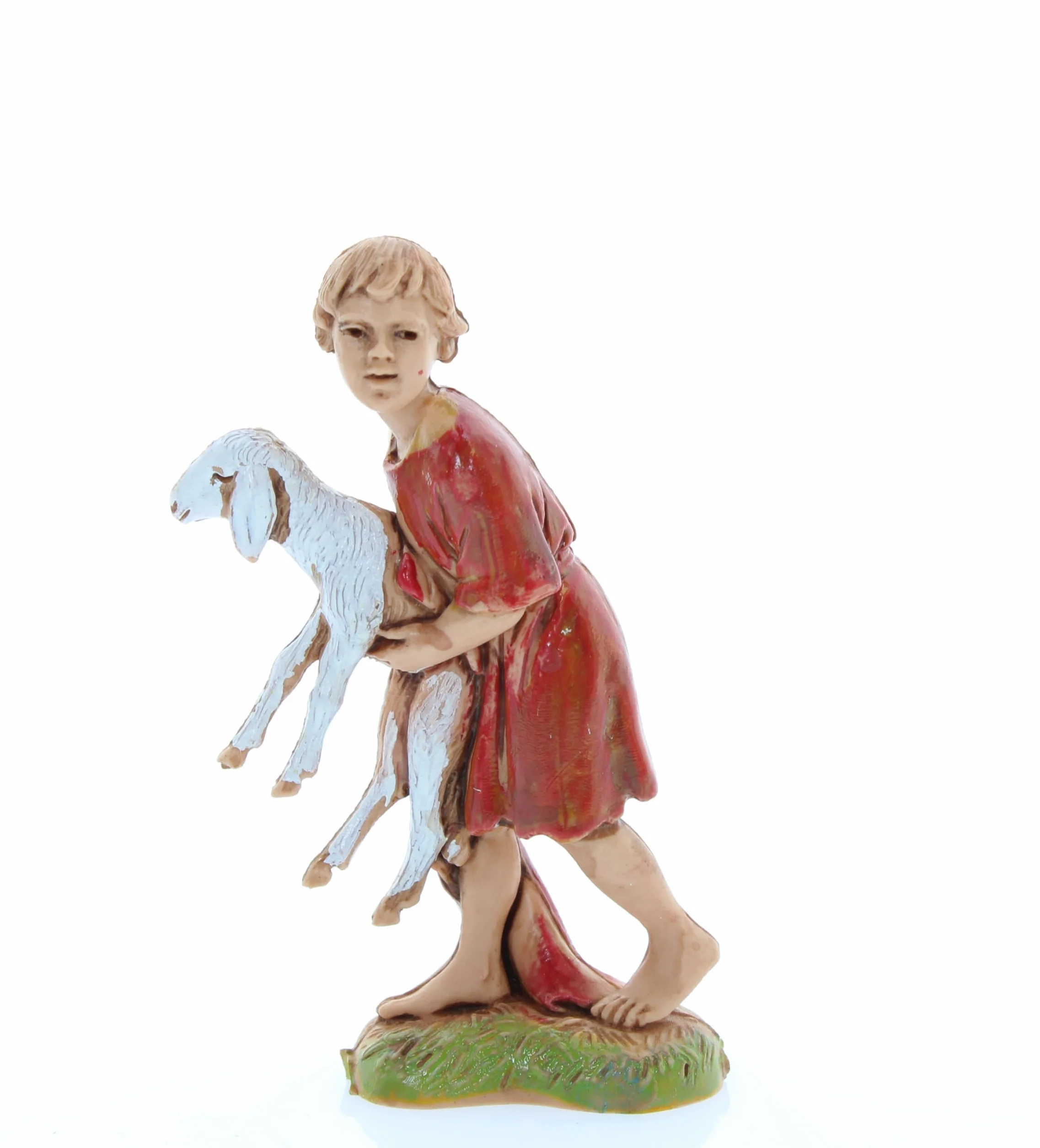 Moranduzzo Figura Belén Niño con Oveja 10 cm Escala 1:20 Estilo 700 Pintada a Mano Oficial