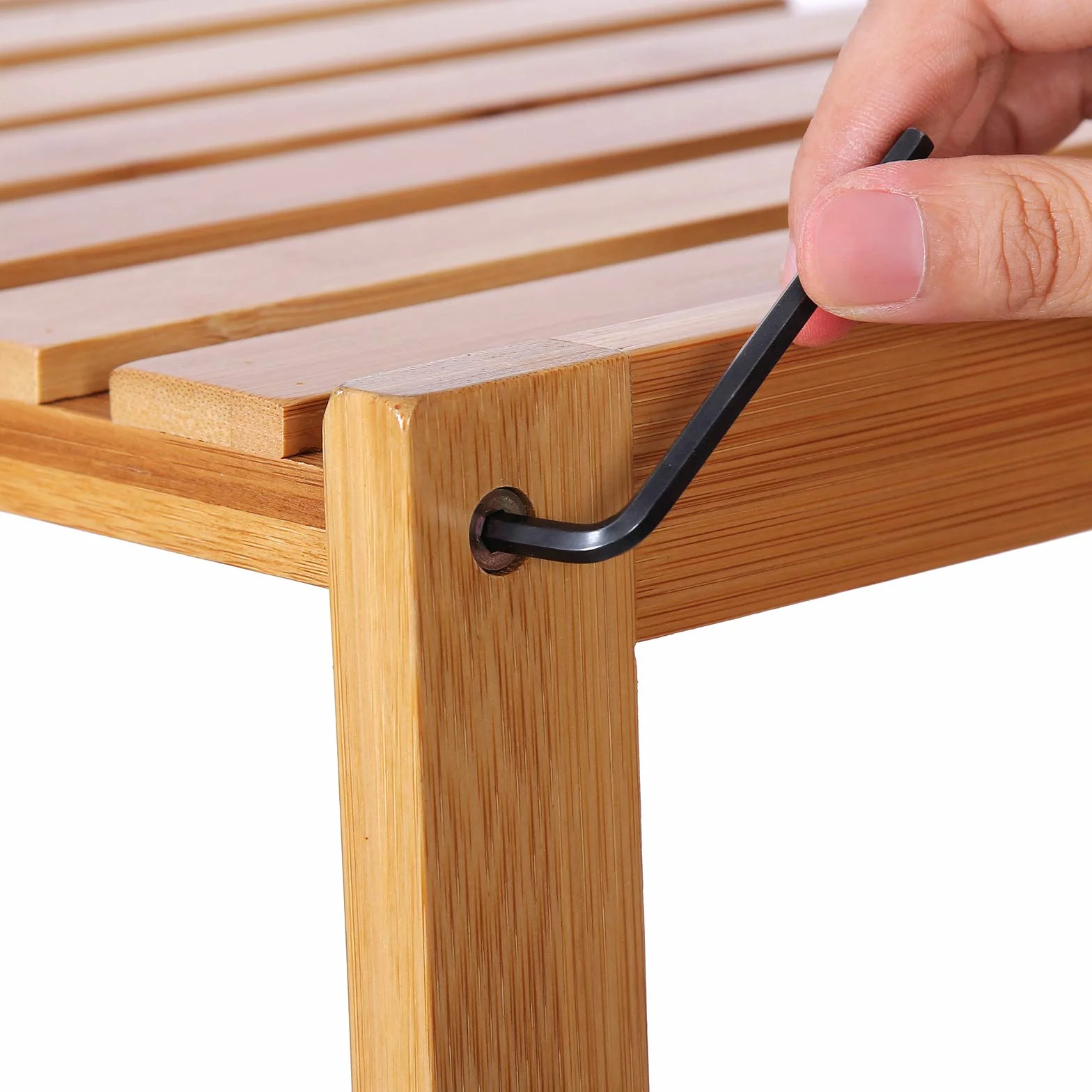 SONGMICS Estantería de bambú 130 x 60 x 26 cm BCB35Y Organizador para baño