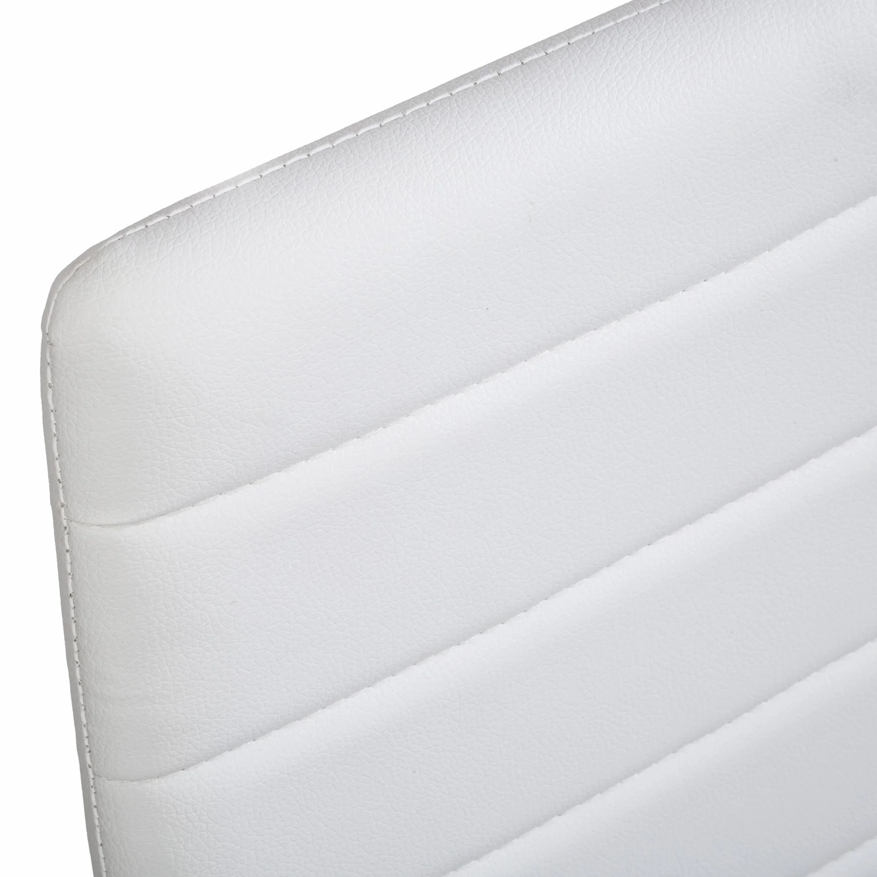 tectake® sillas de Comedor Acolchadas, Funda de Cuero sintético, Respaldo Alto, Patas de Acero, Montaje Sencillo, sillas Comedor Modernas, Muebles Salon Modernos, Silla nordica - 6 Sillas Blanco