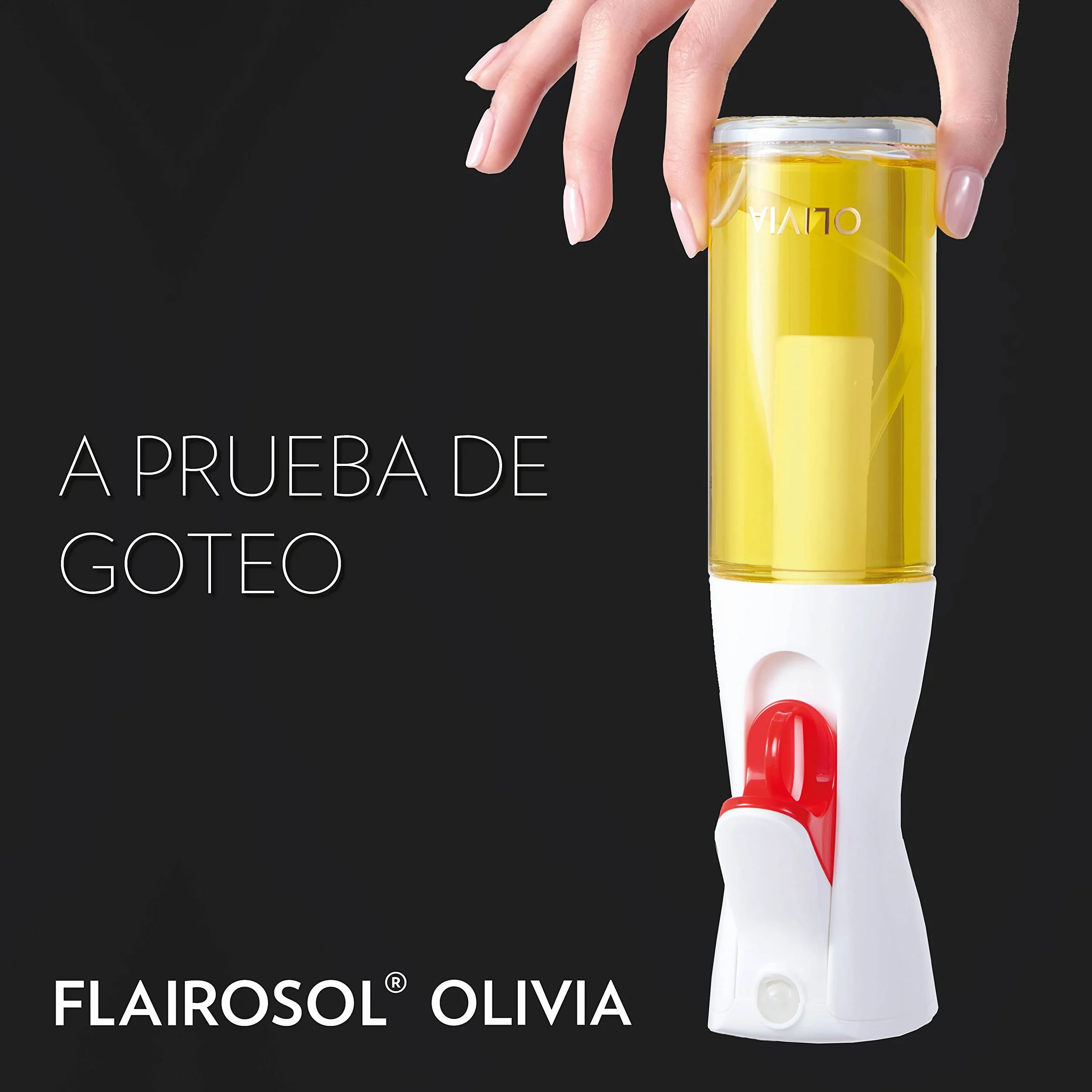FLAIROSOL OLIVIA El Pulverizador de Aceite Avanzado Original para Cocina Barbacoas 130 ml Hojas Doradas