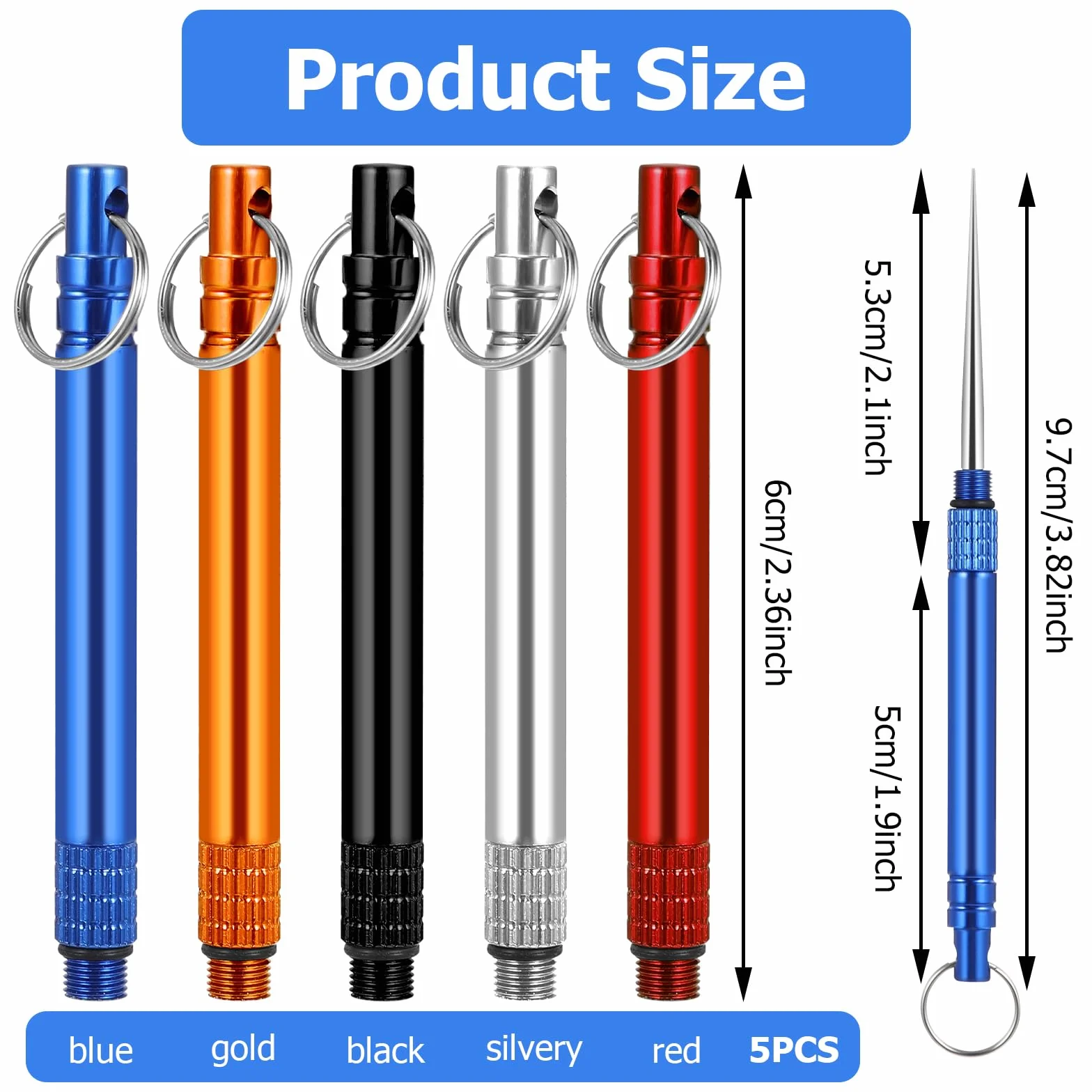 Palillos De Dientes Metal Reutilizables 5 Piezas Portátil Protector para Picnics Acampadas