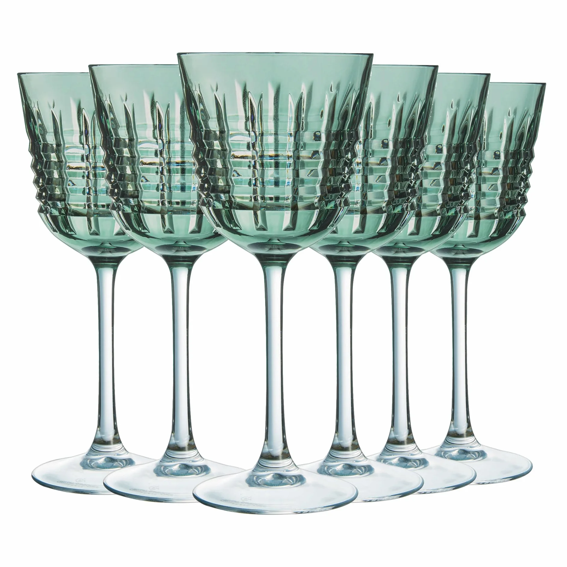 Cristal D'Arques Copas de Vino Brume 25 cl Juego de 6 | Cristalín sin plomo, copas de cristal con pie, apto para lavavajillas, fabricado en Francia