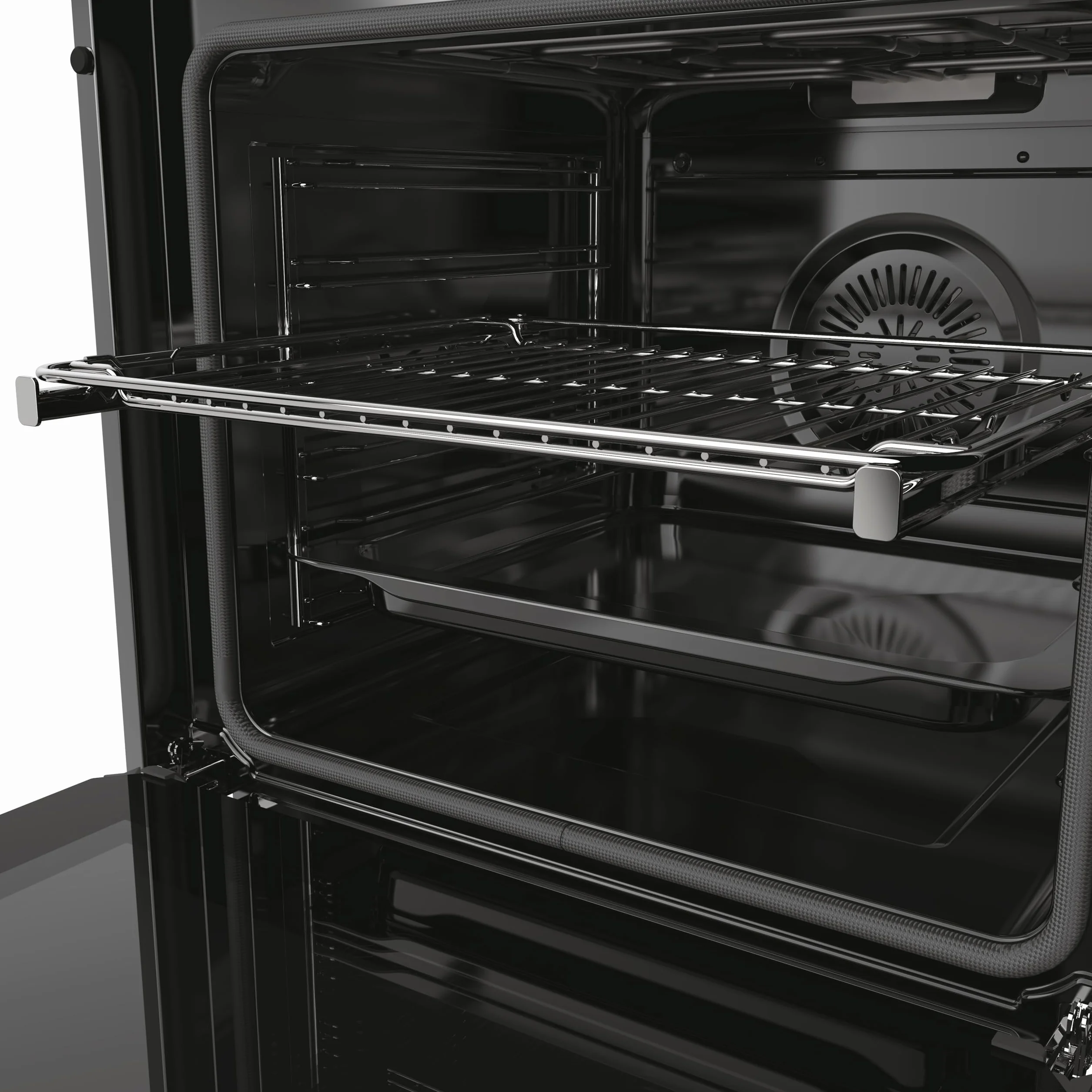 Candy Bake 800 CA6 N5B3LYTB, Horno Multifunción, 78L, Wifi, 1 Bandeja y 2 Rejillas, Steam Lite, Limpieza Pirolítica, Guia Telescópica, 13 Funciones, Display Basic UX, Full Black