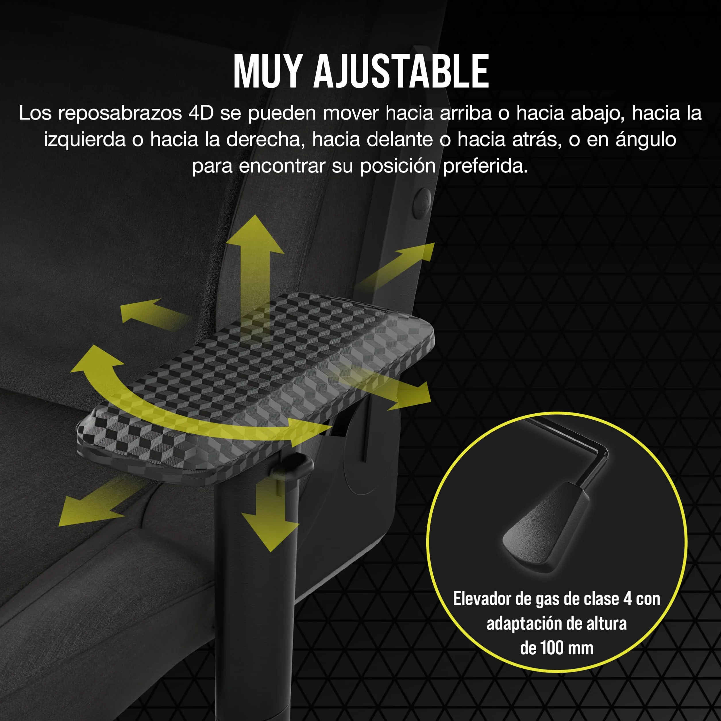Corsair T3 Rush Fabric Silla para Juegos Carbón 2023 Almohada Cervical Soporte Lumbar Espuma Viscoelástica