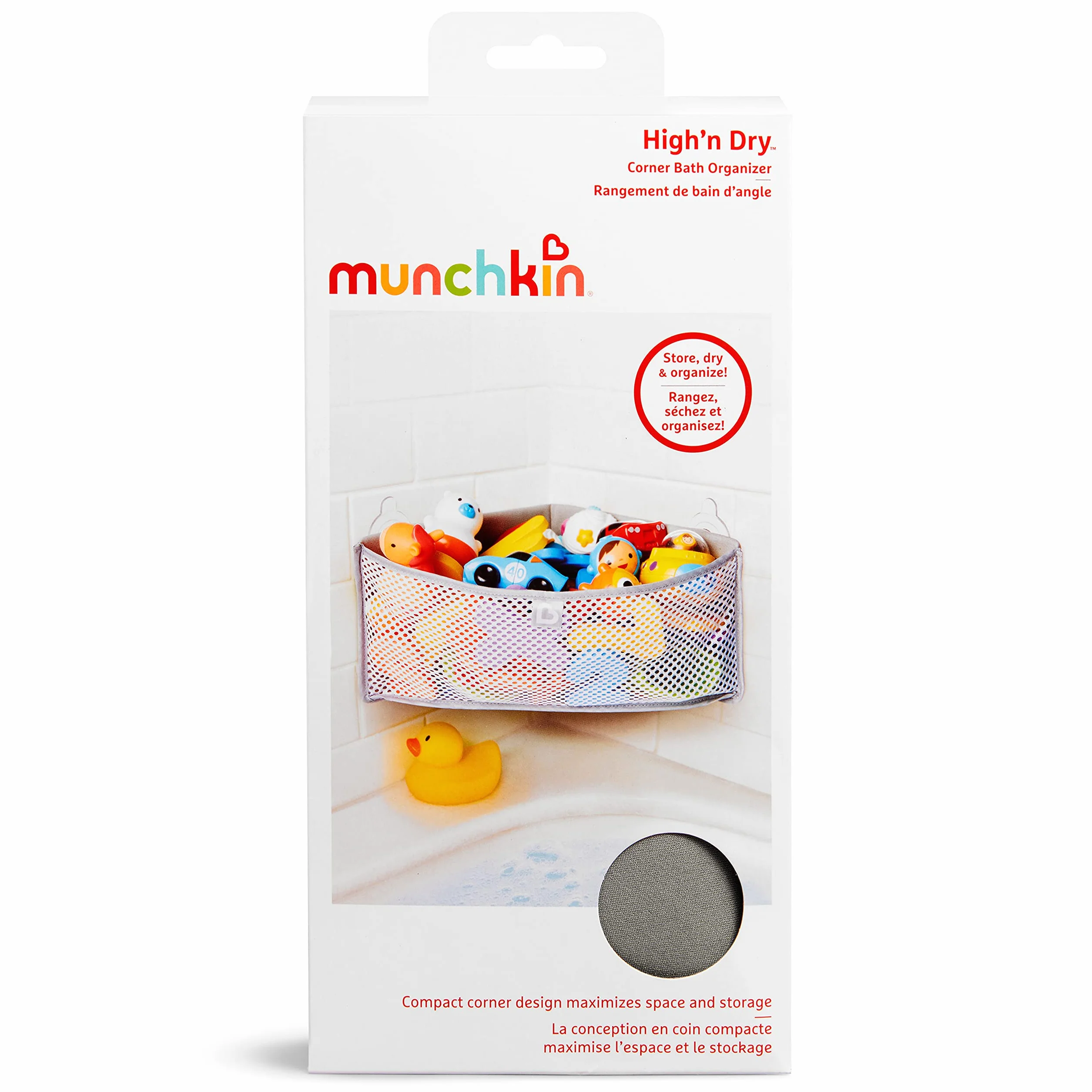 Munchkin High'n Dry Organizador de baño gris