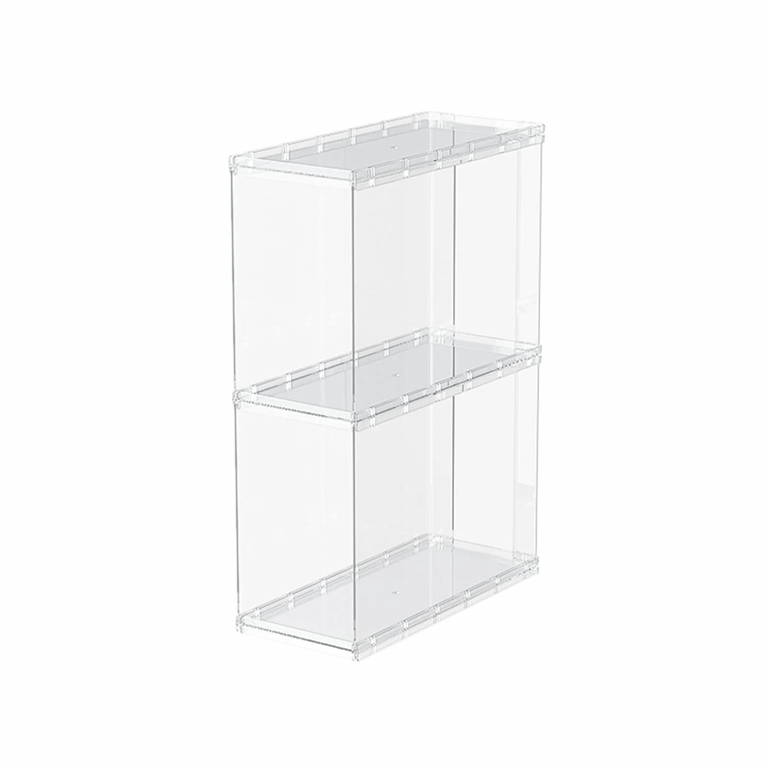 Caja de almacenamiento apilable transparente para guardar bolsos, organizador de bolsas para armario, expositor, bolsa de almacenamiento