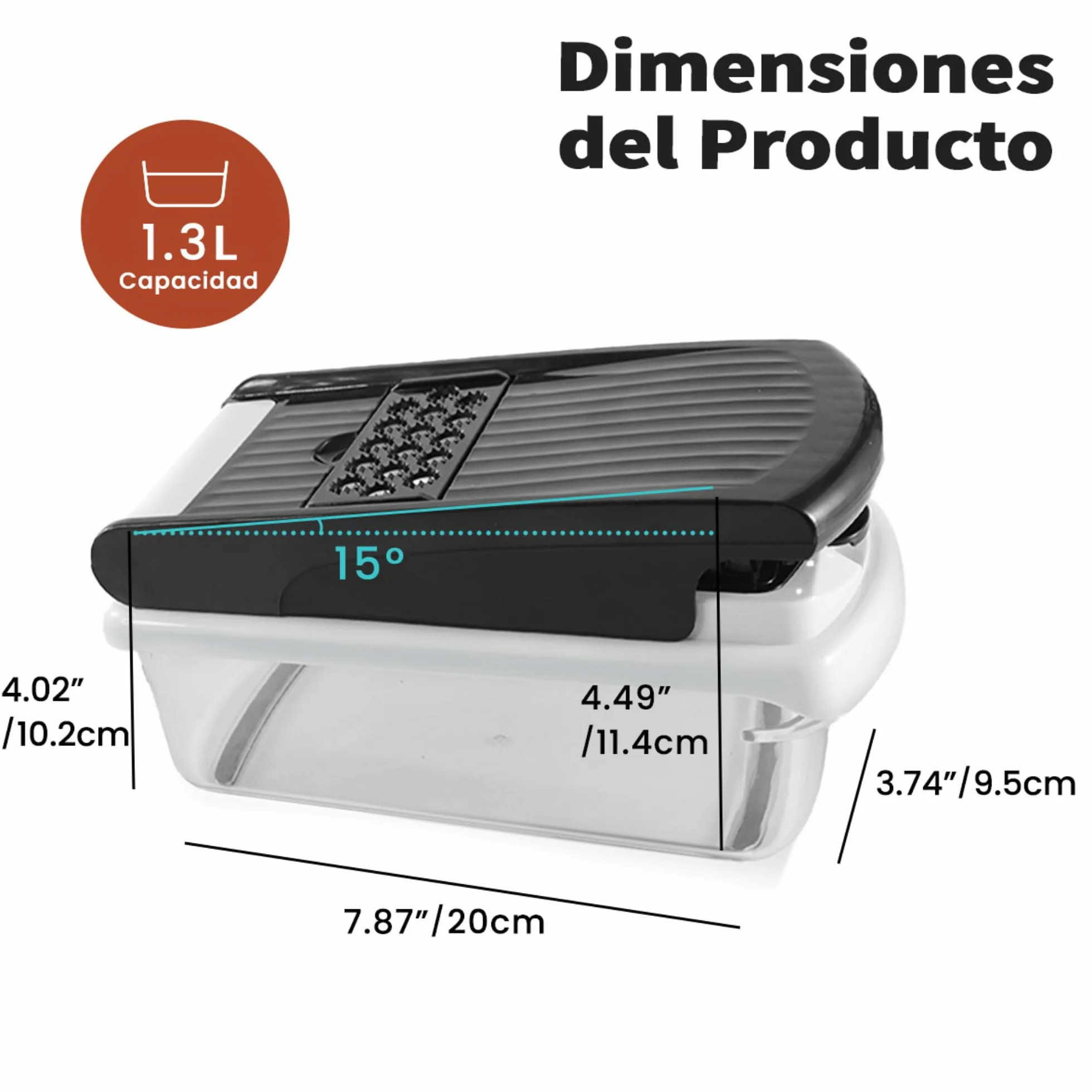 Cortador de Verduras 16 en 1, Picador de Verduras Multifuncional con Cuchillas Intercambiables, Mandolina de Cocina,Corta Verduras Manual para Cocina, Mandolina para Cortes Rápidos y Eficaces