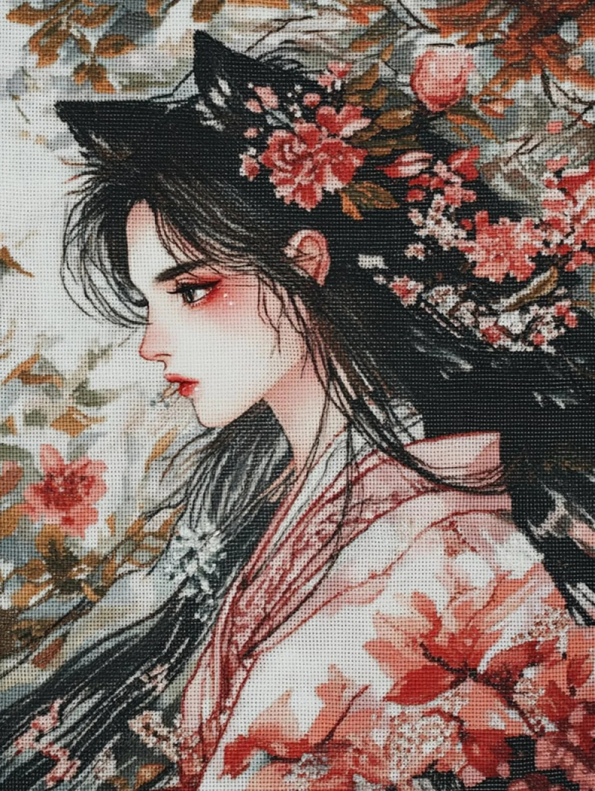 Kit De Bordado De Cuentas Para Hacer Uno Mismo Kit De Bordado De Cuentas Para Niñas Japonesas Kit De Bordado De Cuentas Para Manualidades Con Flores De Fantasía Kit De Manualidades Con Cuen 40x50cm