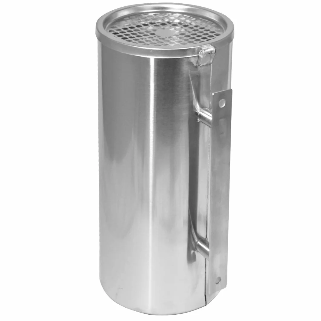 Danieli Store | Papelera y Cenicero Exterior para Pared 10L ø24,5x51 cm | En Acero Fácil de Vaciar con Bandeja Recoge Cenizas | Kit de Fijación a Pared Incluido