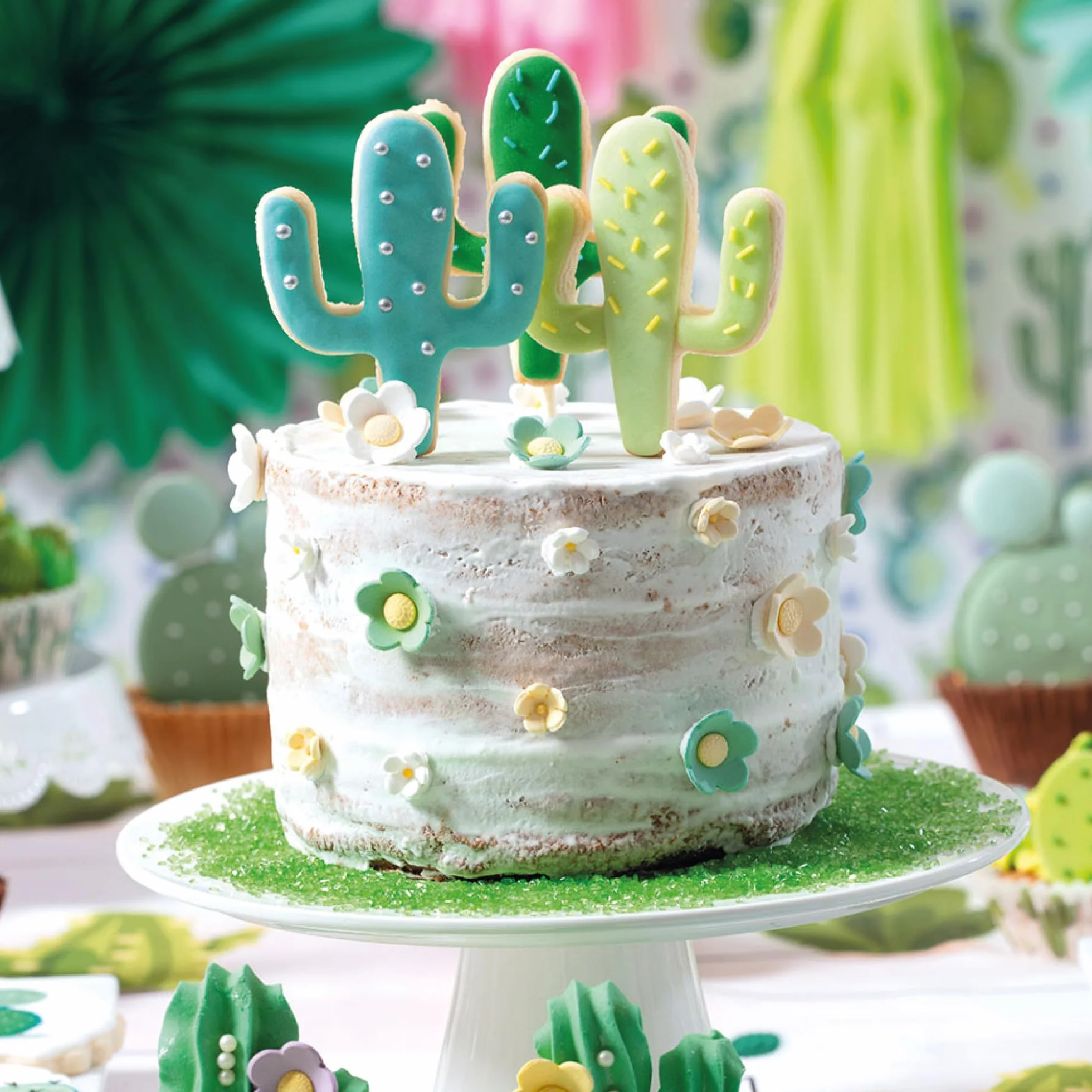 Decora Flores pequeños blancas de azúcar hechas a mano, 30 unidades para decorar pasteles