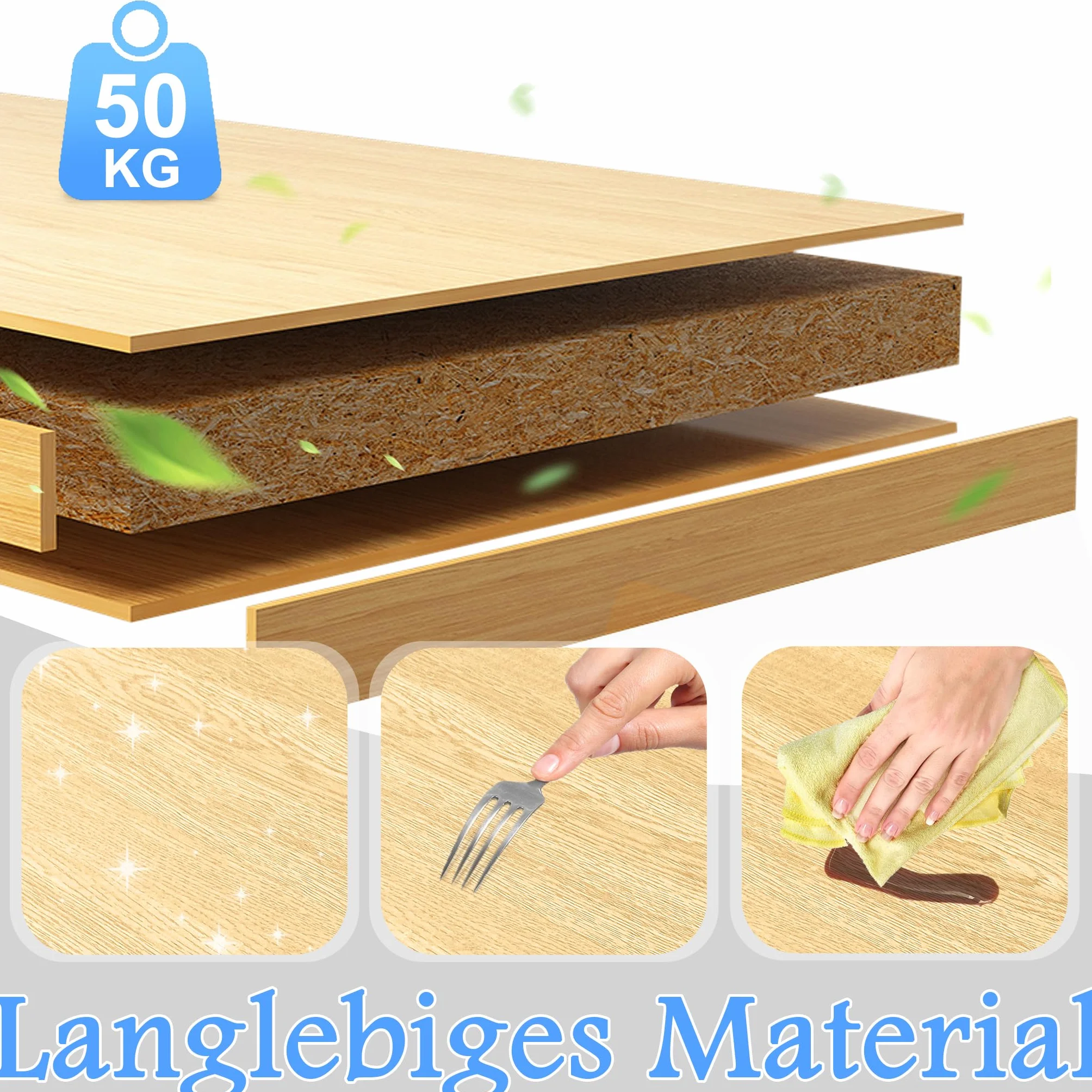 FIVMEN Carrito de cocina blanco con ruedas y encimera, carrito de cocina, isla de cocina de madera, con toallero y tabla de especias, mueble de cocina, 115 x 90 x 36 cm