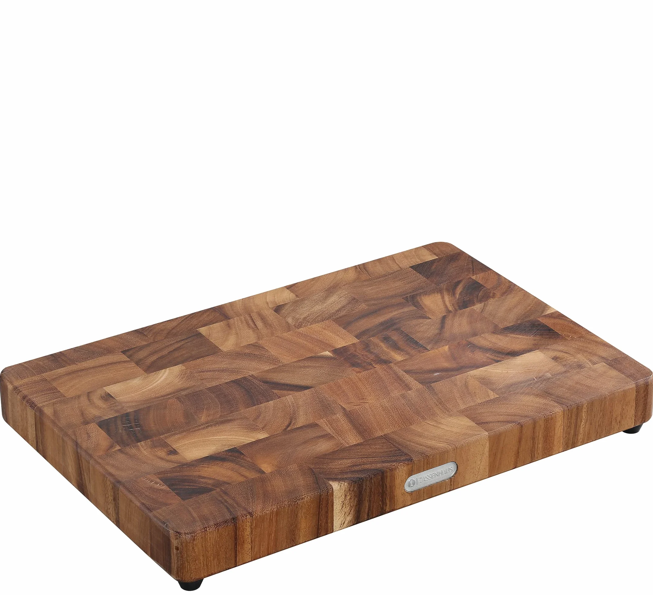 Zassenhaus Bloque de madera de acacia sostenible en color marrón oscuro, tamaño: 45 cm x 30 cm x 4,5 cm, 055481, oscuro