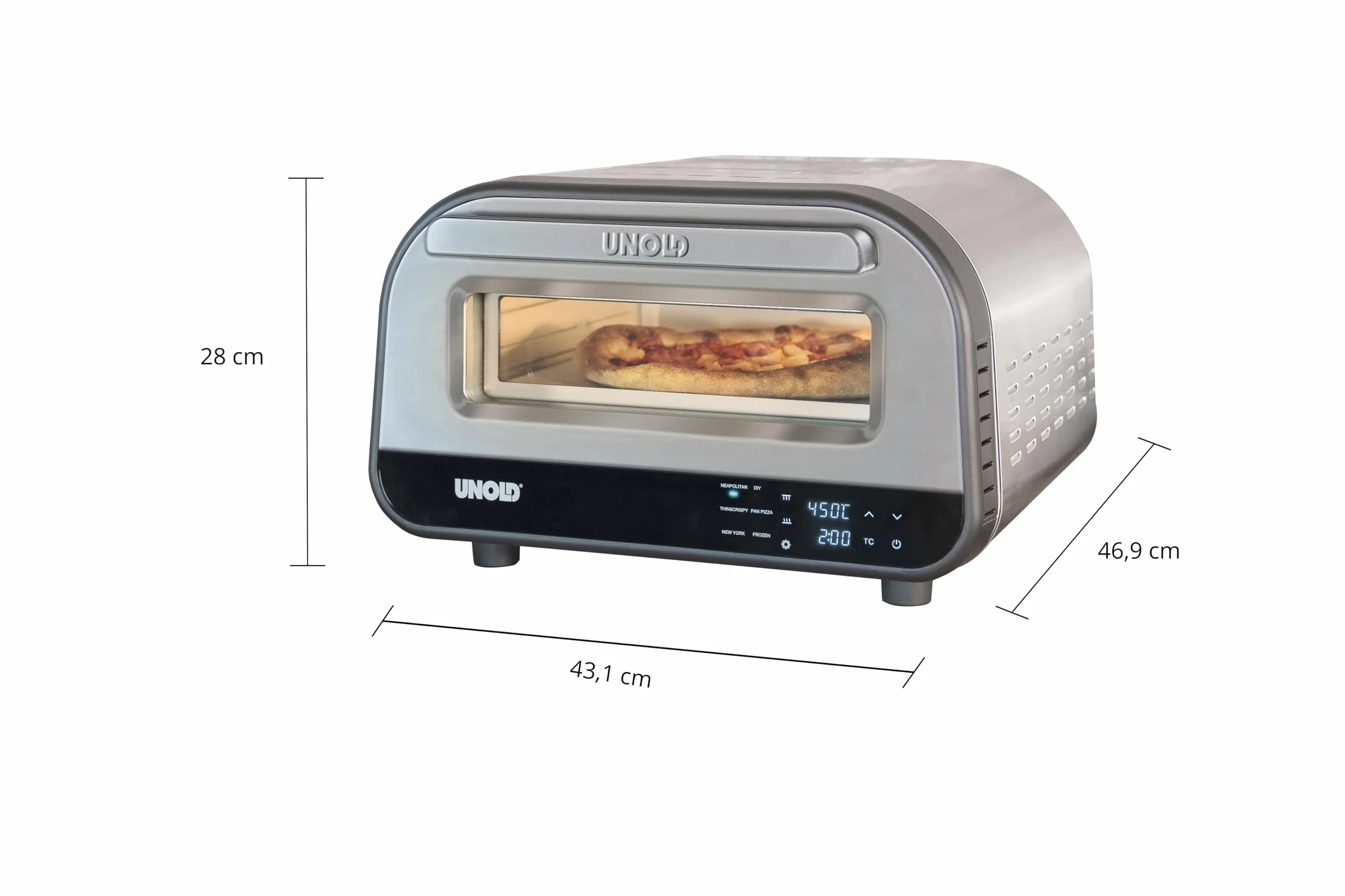 Unold Machine et Four à Pizzas 1700 W Gris