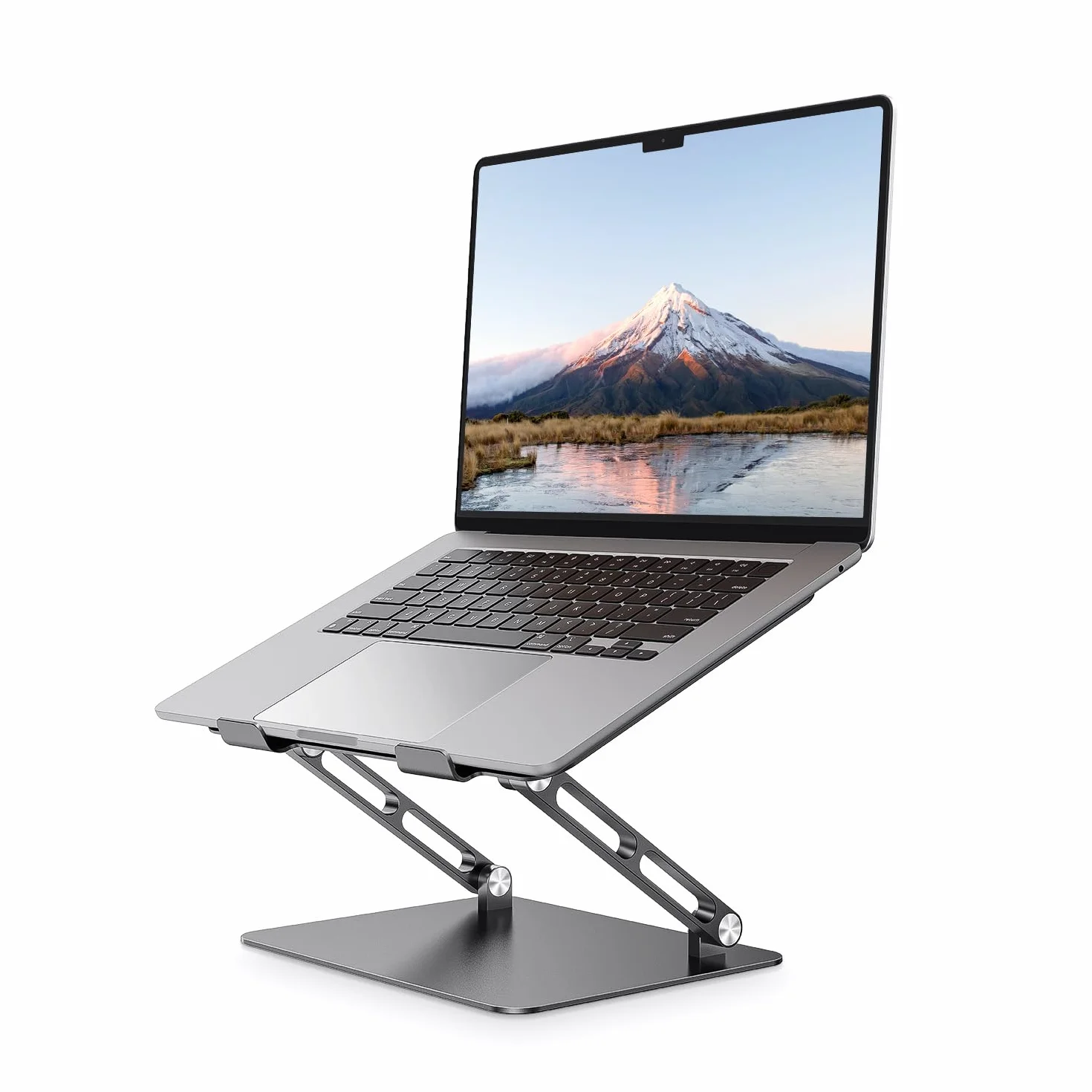 JOIOT Soporte ajustable ergonómico para computadora portátil, soporte elevador de aluminio para computadora portátil, soporte elevador para laptop, compatible con portátiles de 10 a 17.3 pulgadas,