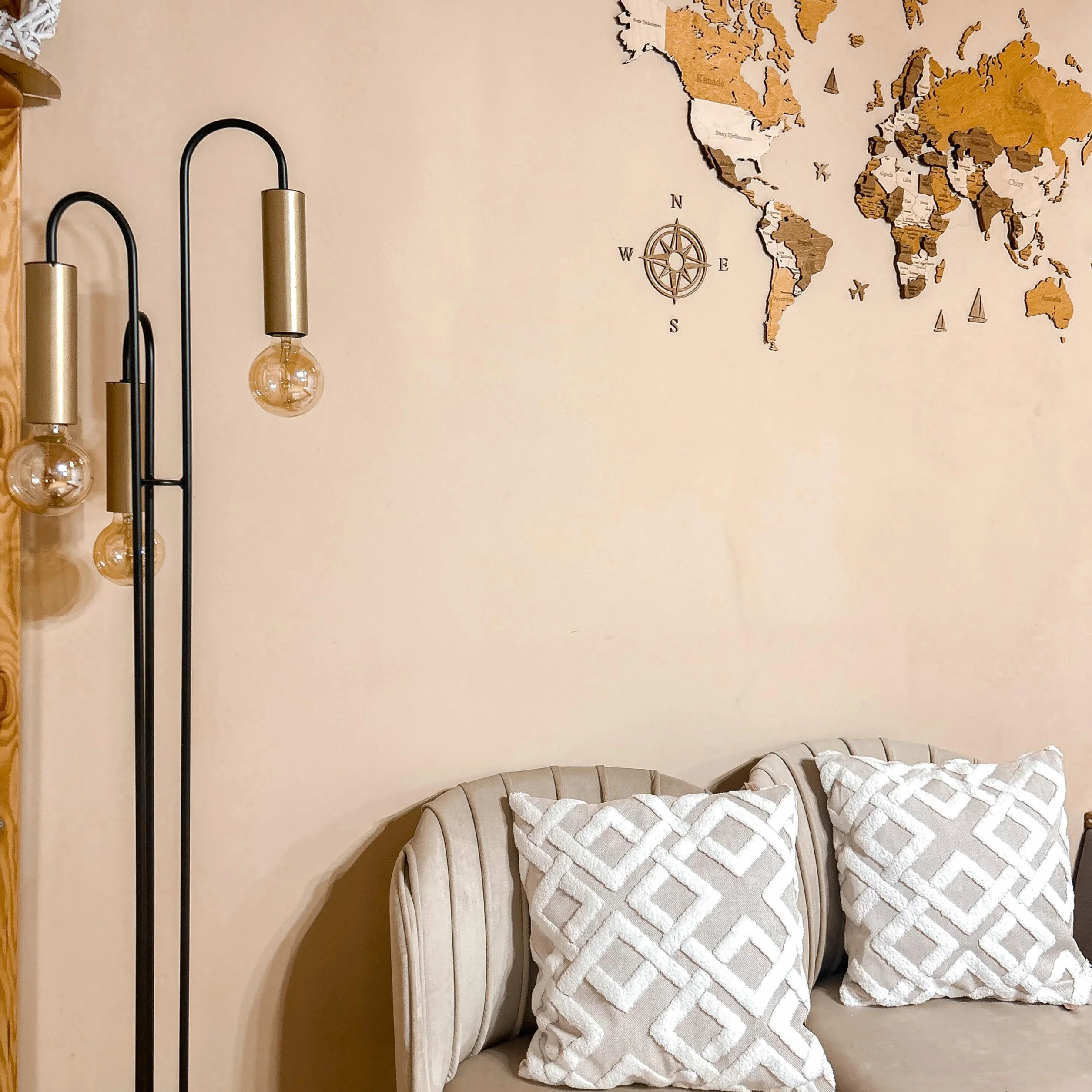 HAMUR HOME Fundas De Cojín 45 X 45 Cm Boho Decorativa Mila Beige