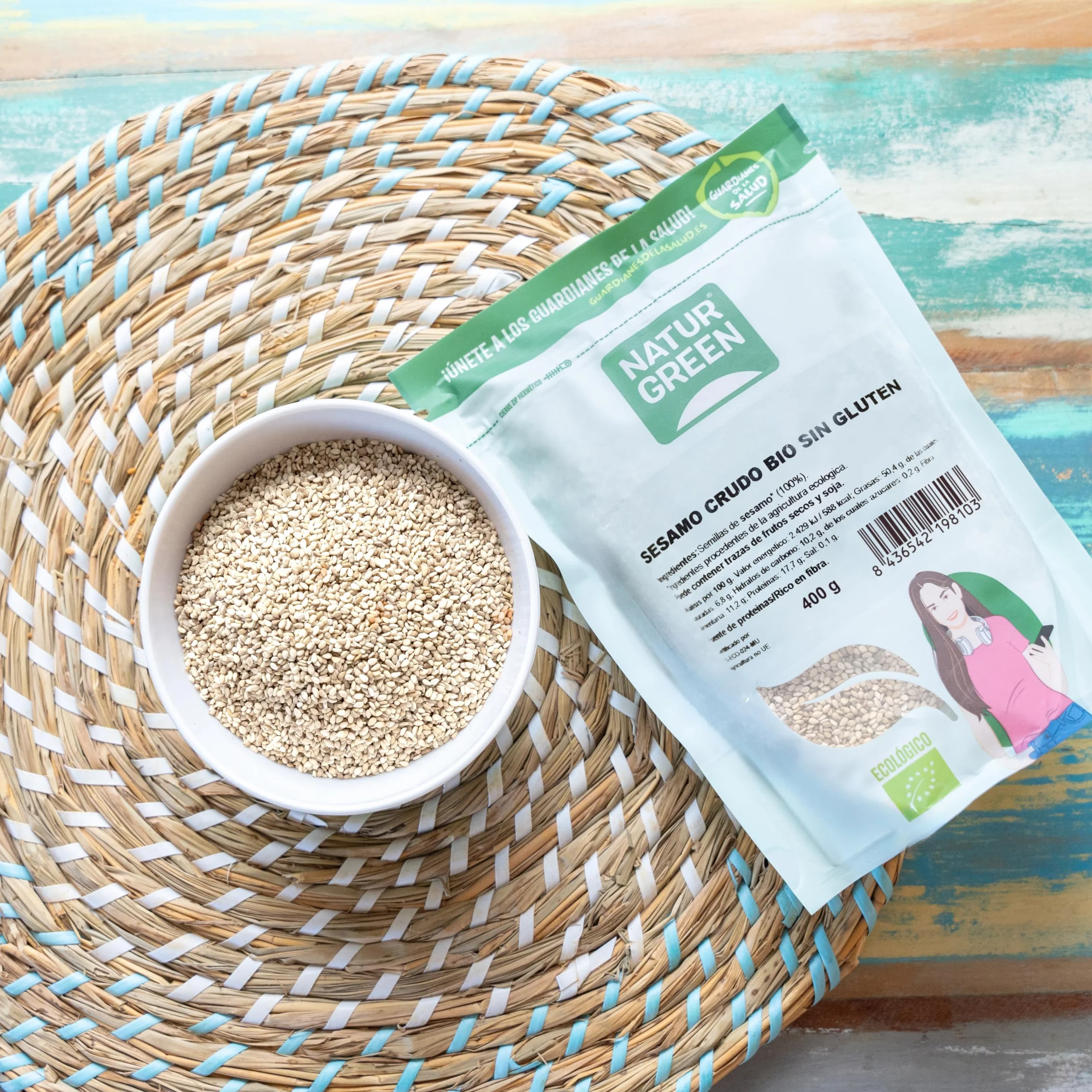 Semillas de Sésamo Crudo Bio NaturGreen 400 g Sin Gluten Ecológicas